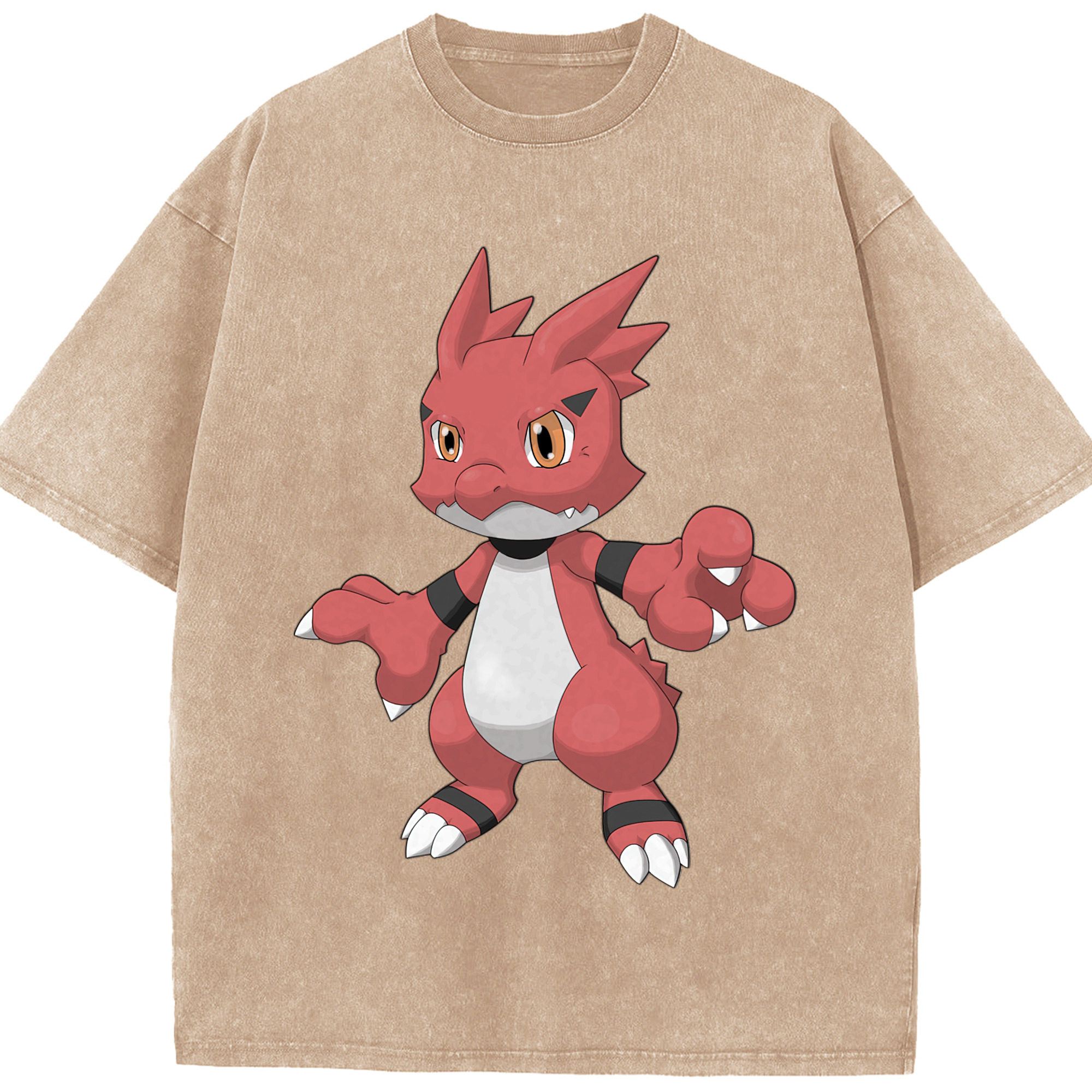 （画像用） Digimon デジタルモンスター/デジモン 綿100% ヴィンテージ風 半袖Tシャツ（フロントプリント）