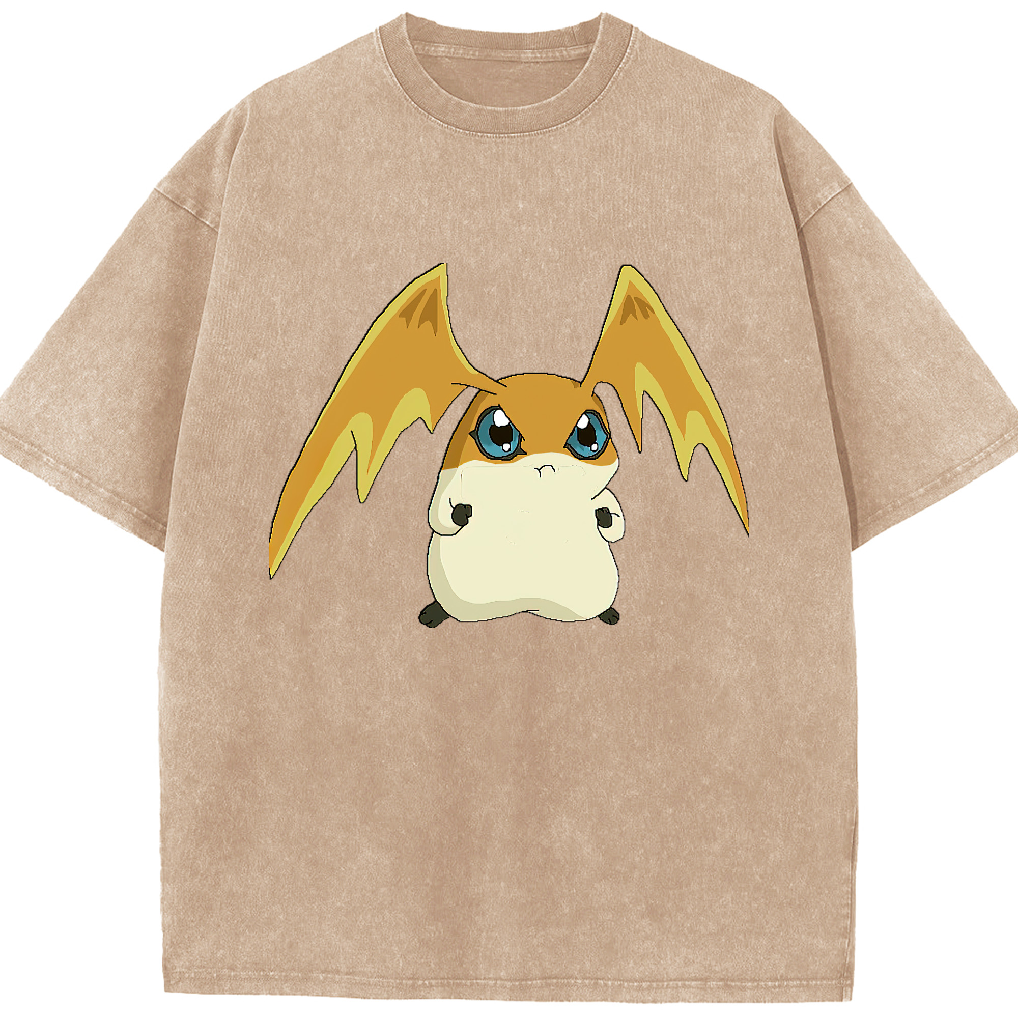 （画像用） Digimon デジタルモンスター/デジモン 綿100% ヴィンテージ風 半袖Tシャツ（フロントプリント）