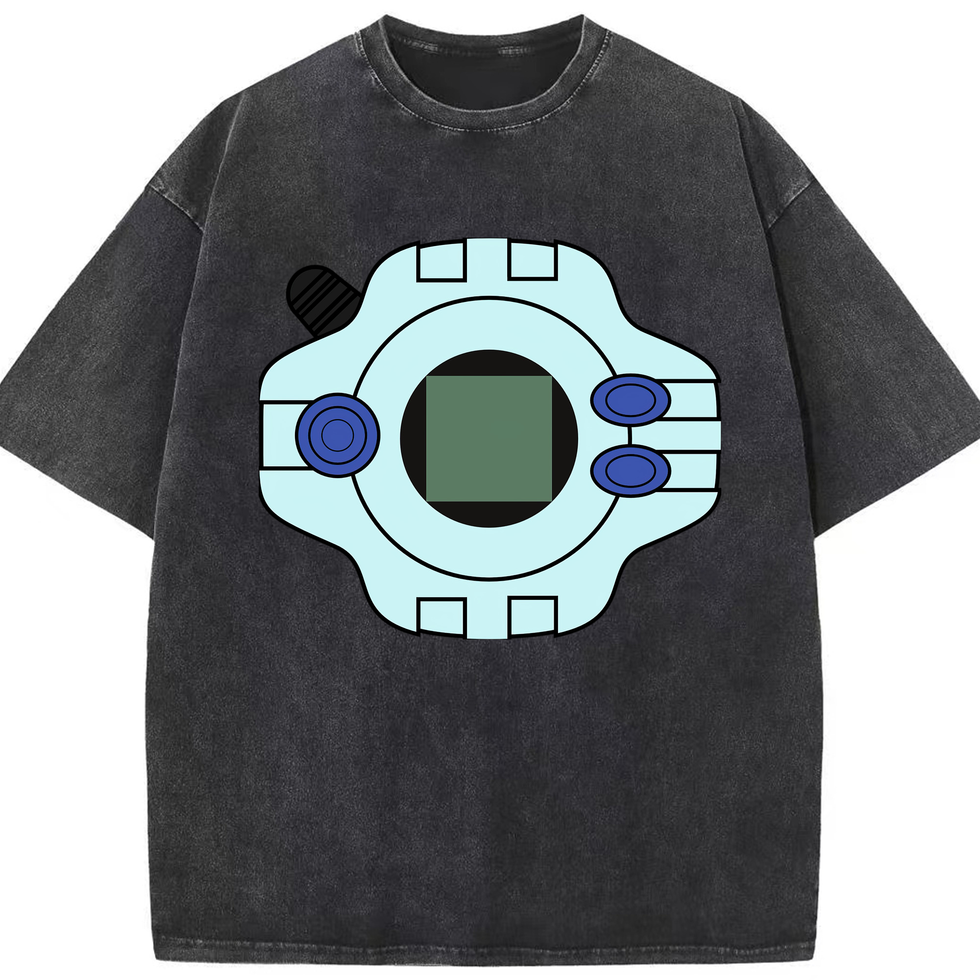 （画像用） Digimon デジタルモンスター/デジモン 綿100% ヴィンテージ風 半袖Tシャツ（フロントプリント）