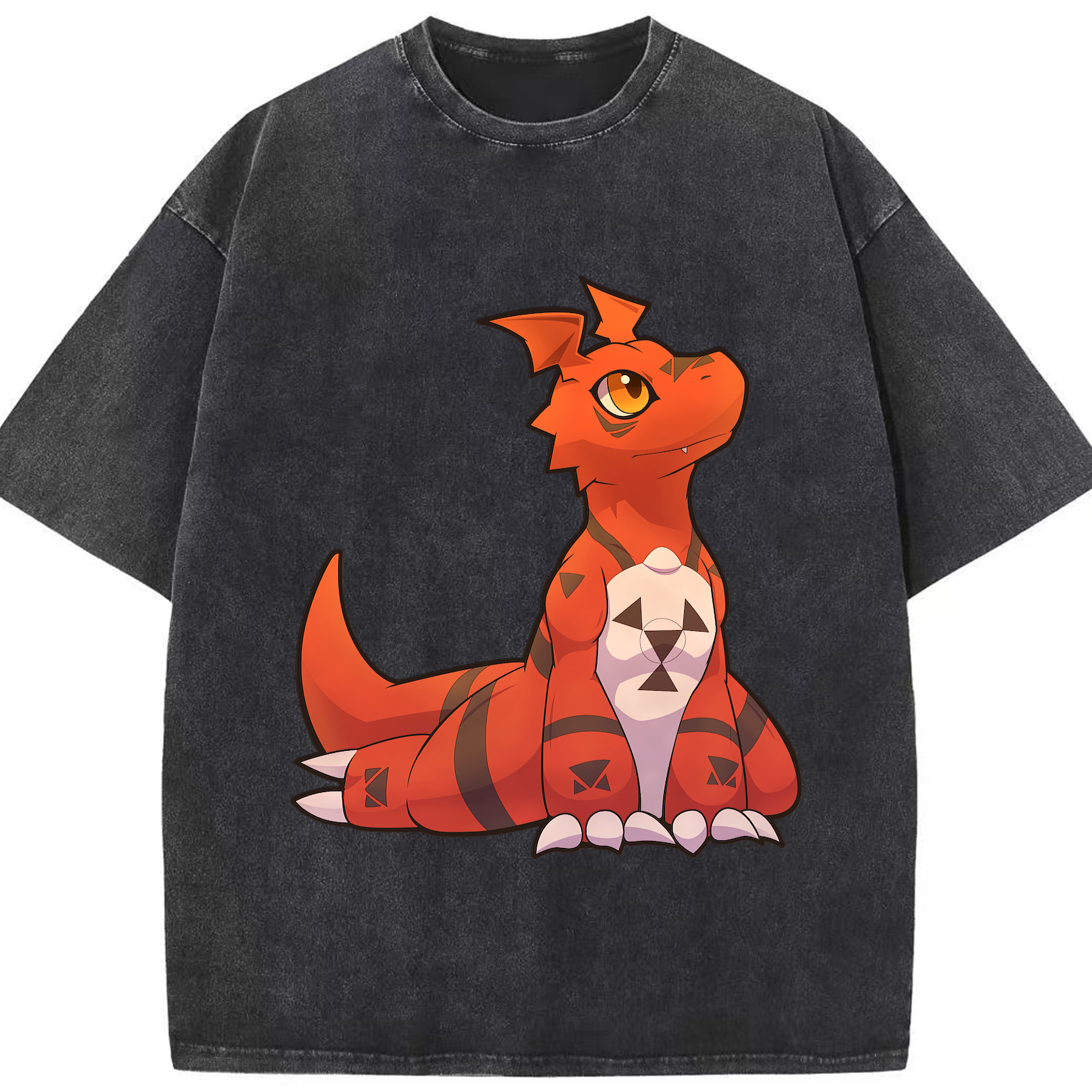 （画像用） Digimon デジタルモンスター/デジモン 綿100% ヴィンテージ風 半袖Tシャツ（フロントプリント）