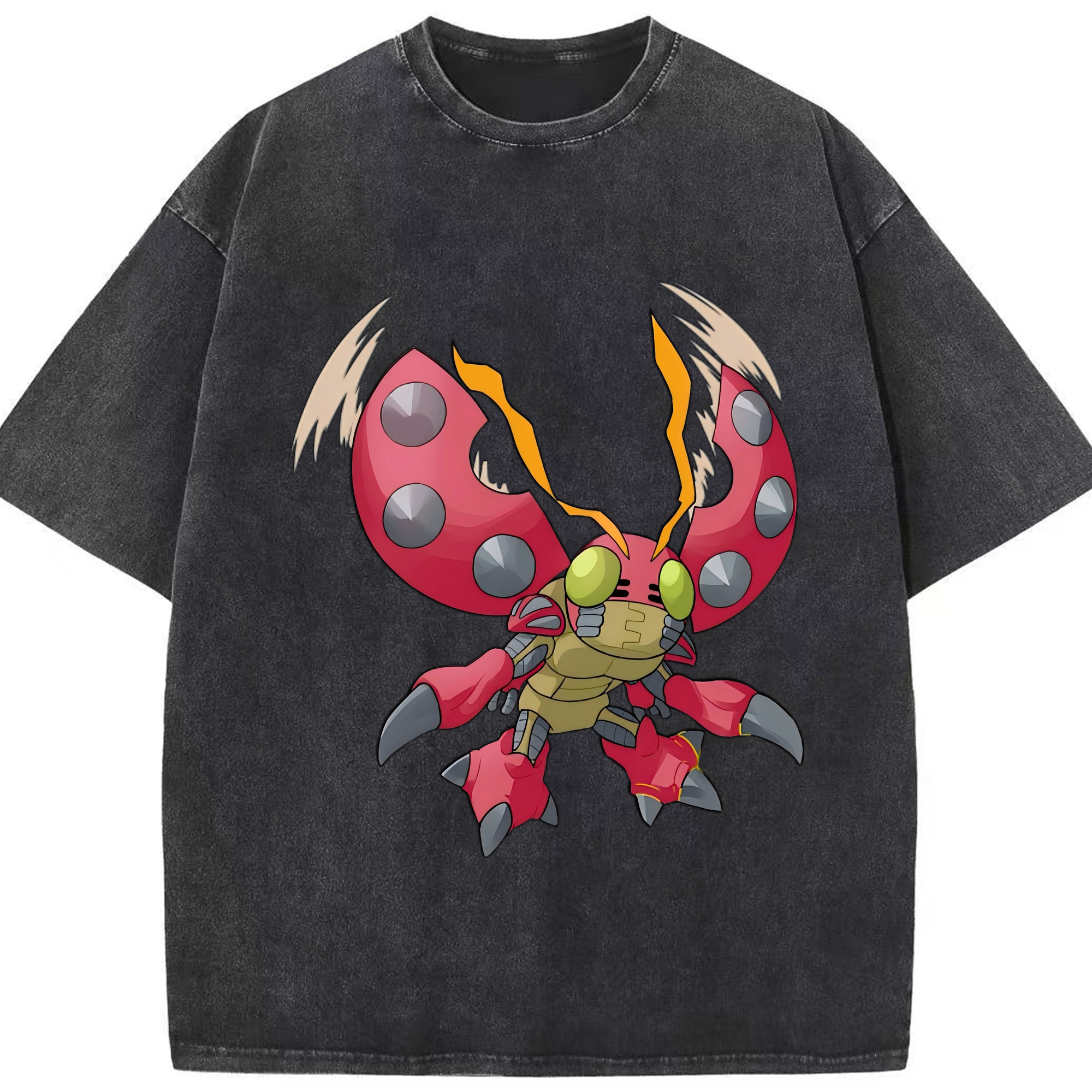 （画像用） Digimon デジタルモンスター/デジモン 綿100% ヴィンテージ風 半袖Tシャツ（フロントプリント）