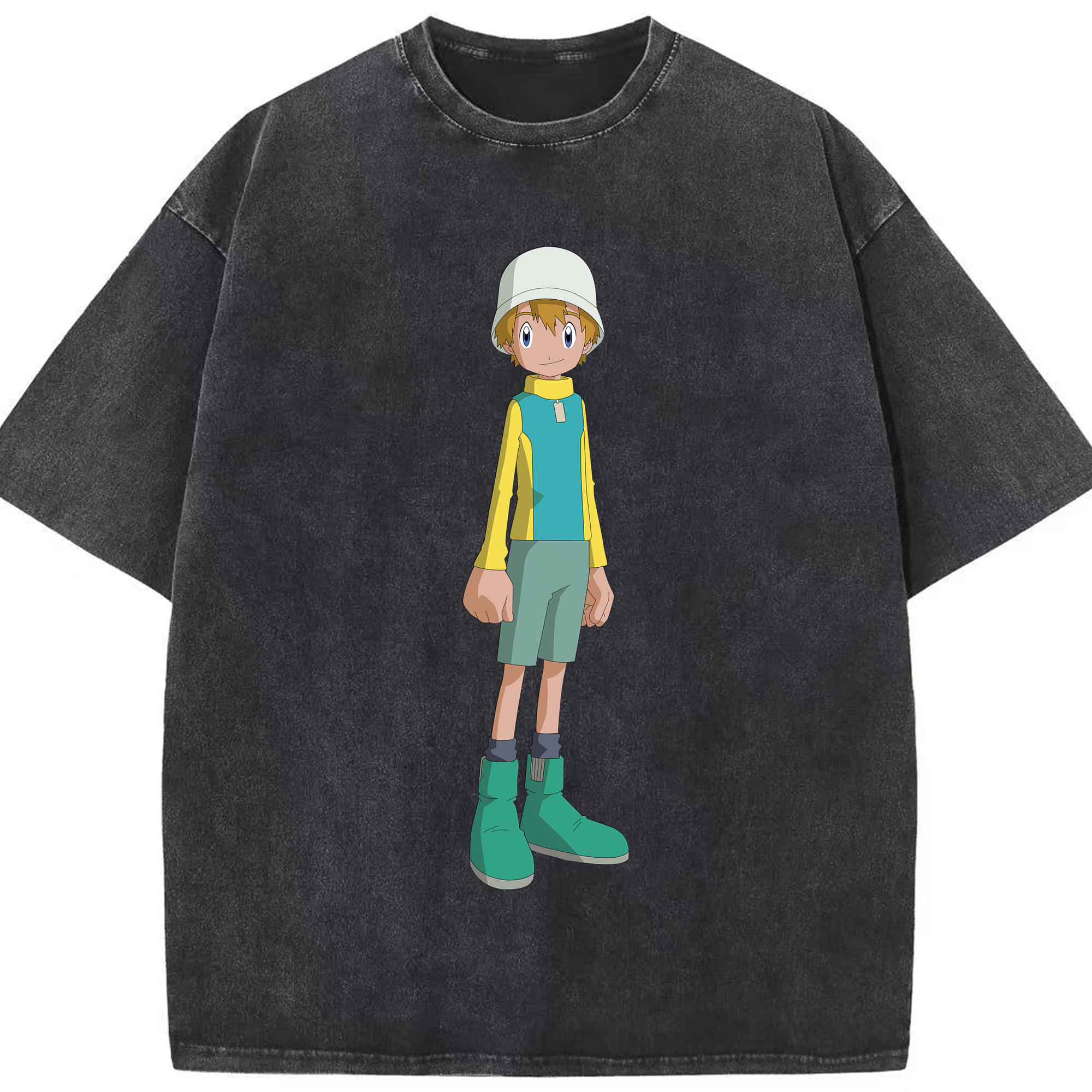 （画像用） Digimon デジタルモンスター/デジモン 綿100% ヴィンテージ風 半袖Tシャツ（フロントプリント）