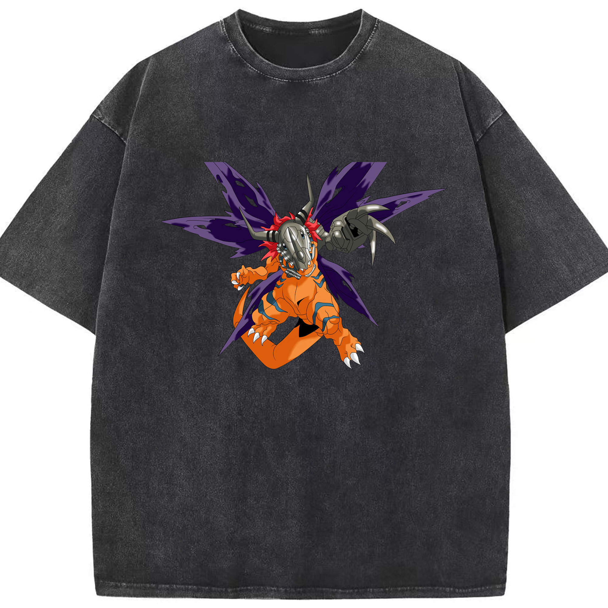 （画像用） Digimon デジタルモンスター/デジモン 綿100% ヴィンテージ風 半袖Tシャツ（フロントプリント）