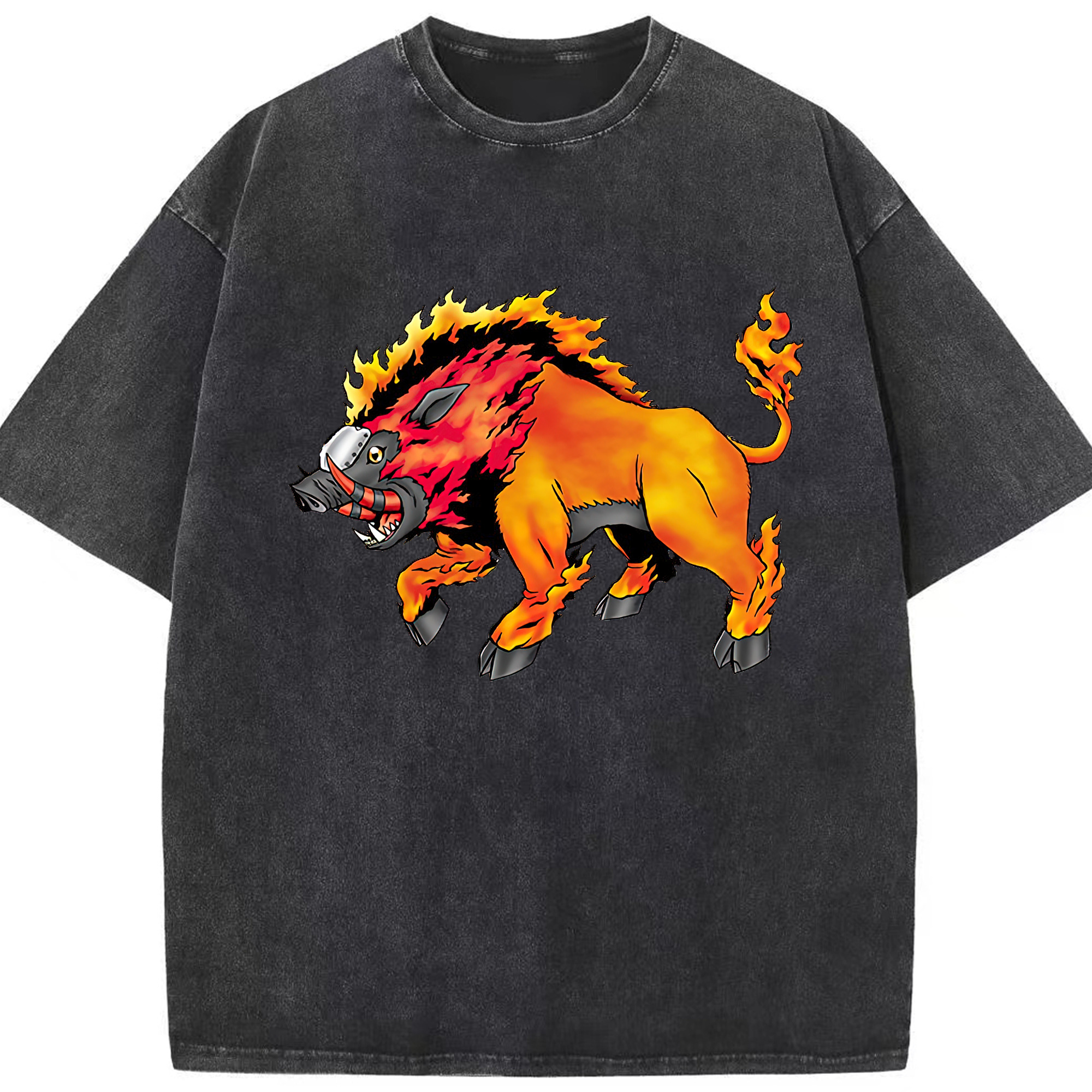 （画像用） Digimon デジタルモンスター/デジモン 綿100% ヴィンテージ風 半袖Tシャツ（フロントプリント）