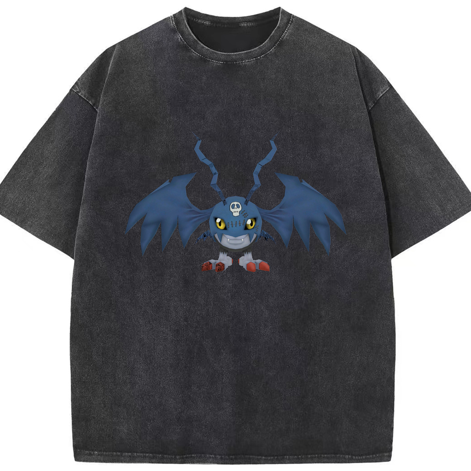 （画像用） Digimon デジタルモンスター/デジモン 綿100% ヴィンテージ風 半袖Tシャツ（フロントプリント）
