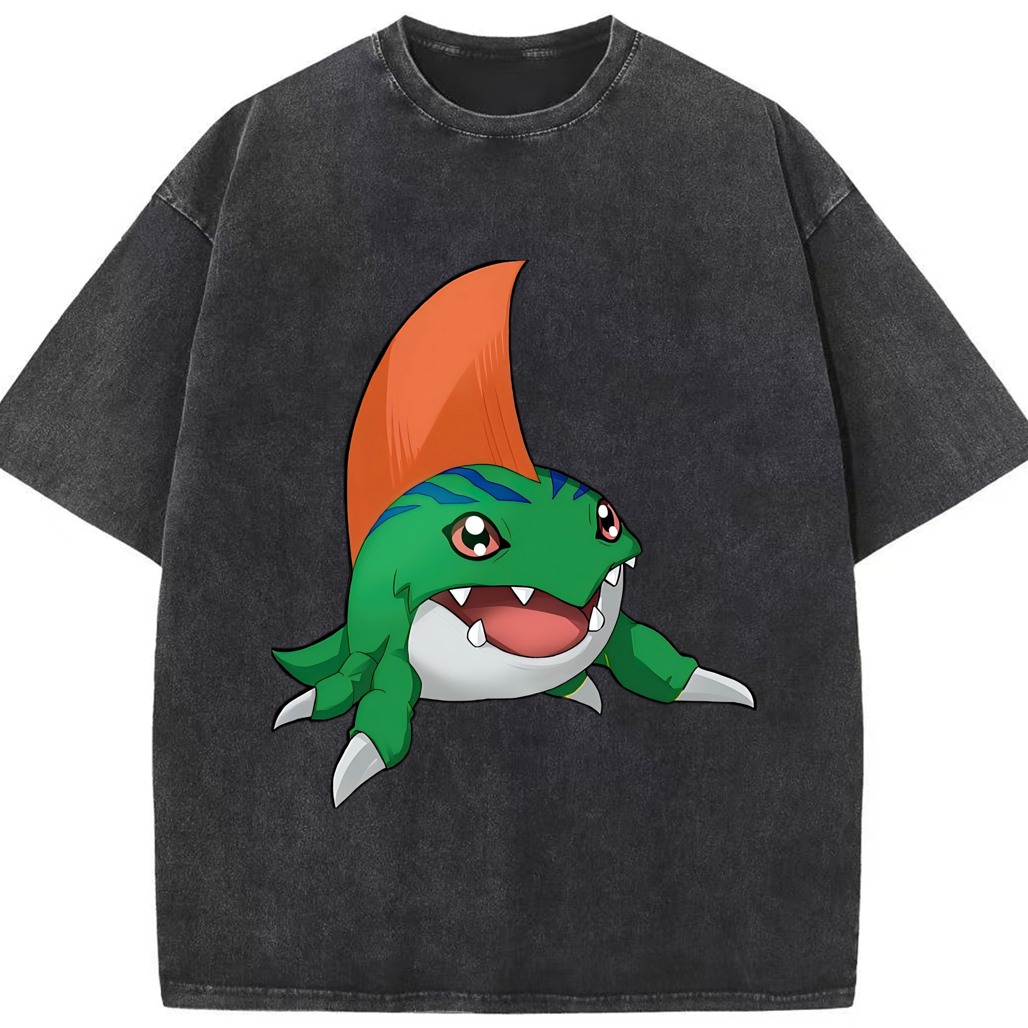 （画像用） Digimon デジタルモンスター/デジモン 綿100% ヴィンテージ風 半袖Tシャツ（フロントプリント）