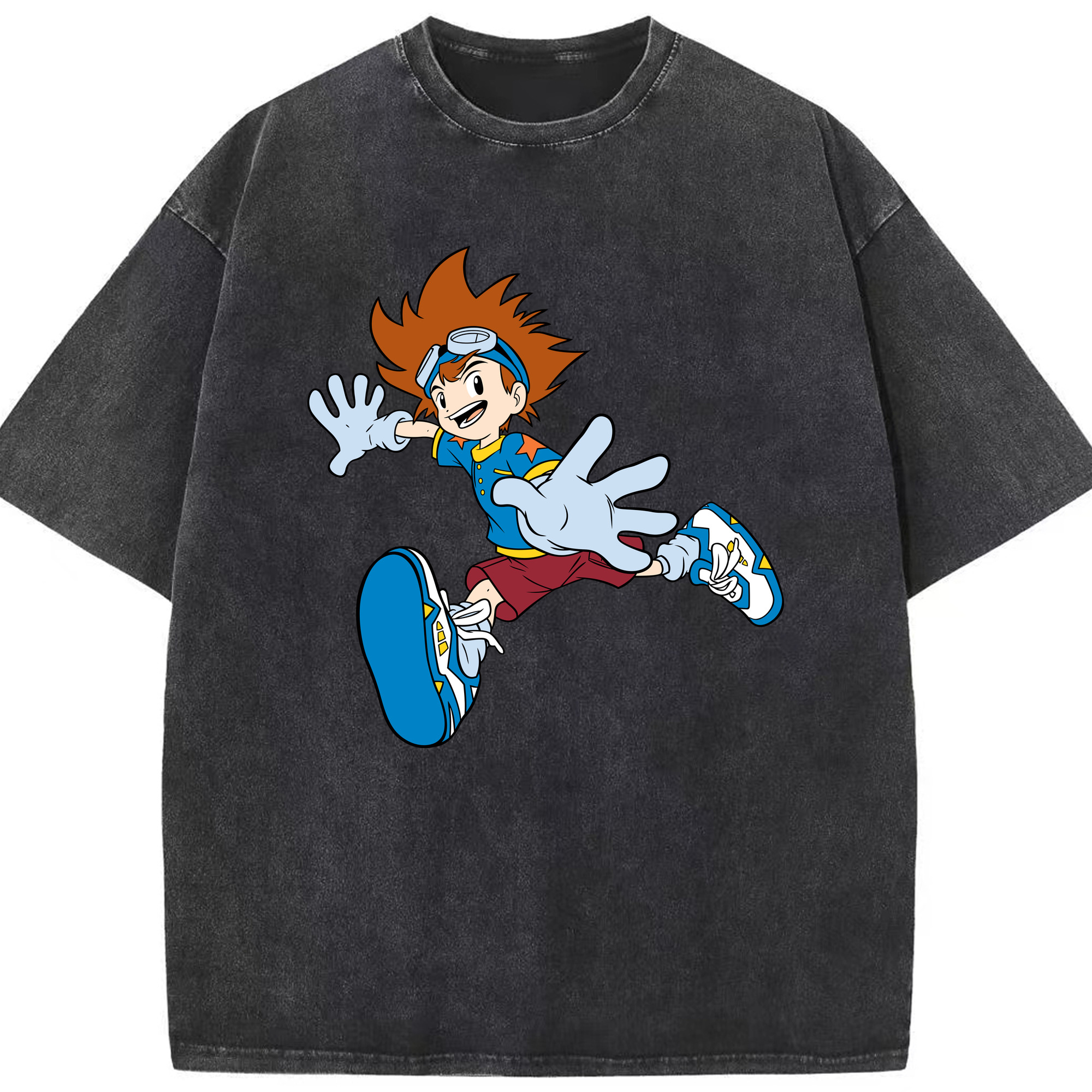 （画像用） Digimon デジタルモンスター/デジモン 綿100% ヴィンテージ風 半袖Tシャツ（フロントプリント）
