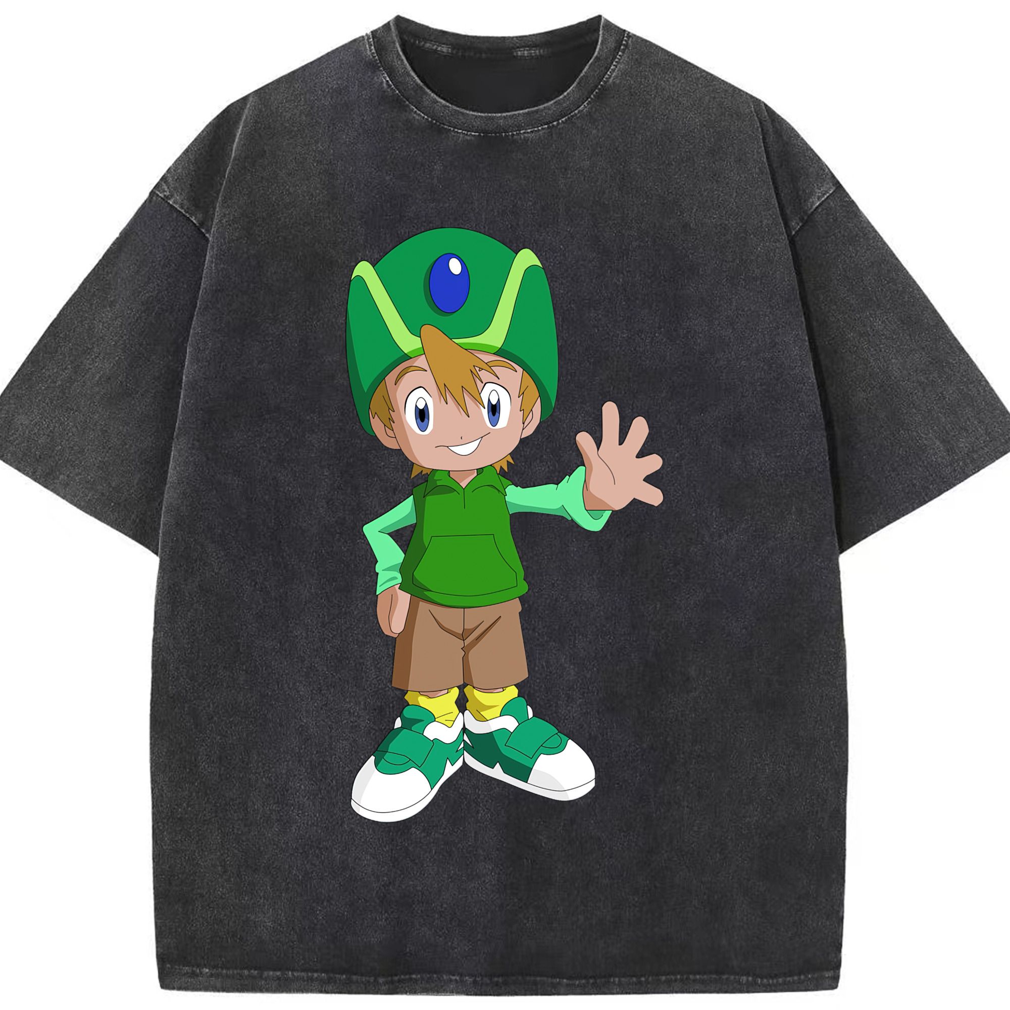 （画像用） Digimon デジタルモンスター/デジモン 綿100% ヴィンテージ風 半袖Tシャツ（フロントプリント）