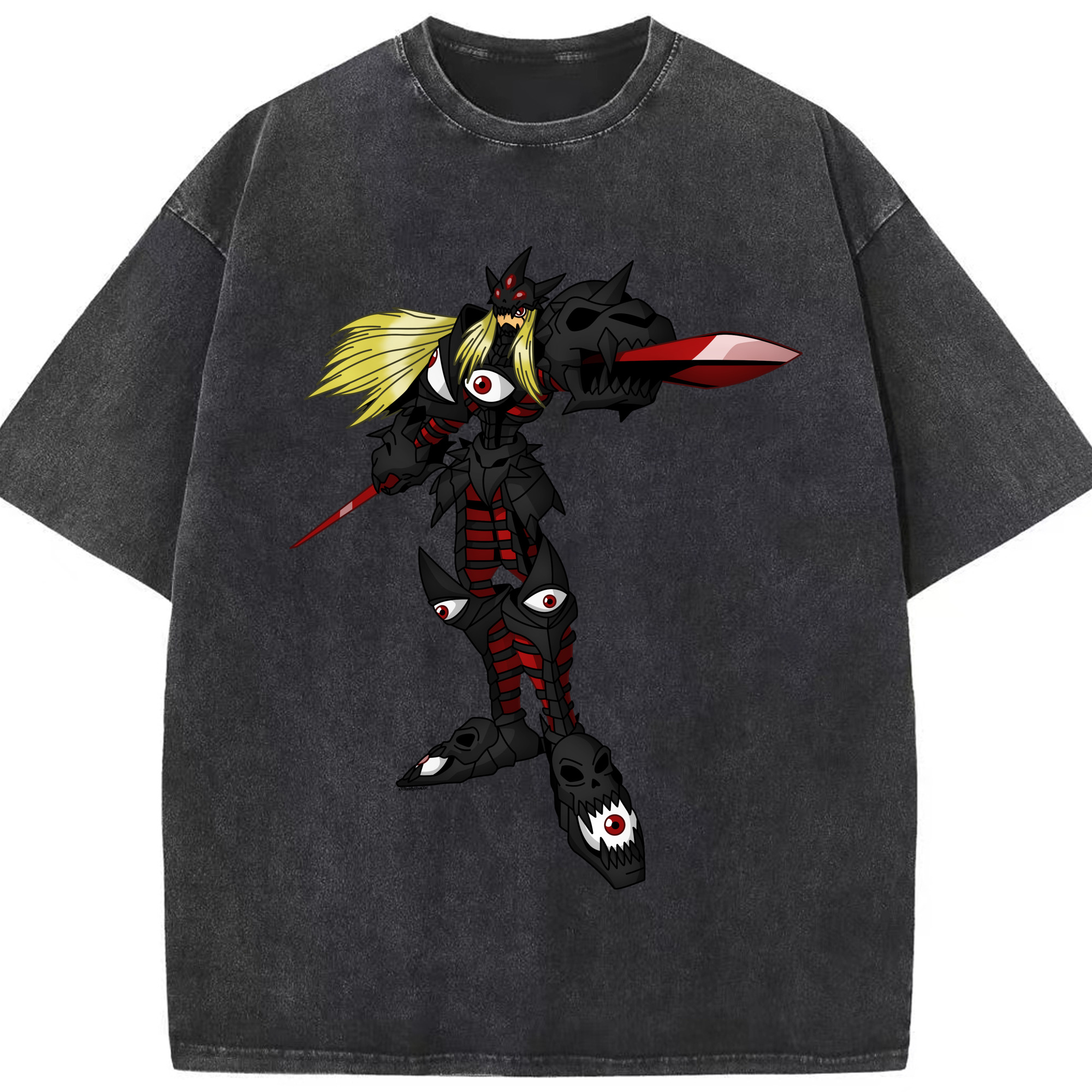 （画像用） Digimon デジタルモンスター/デジモン 綿100% ヴィンテージ風 半袖Tシャツ（フロントプリント）