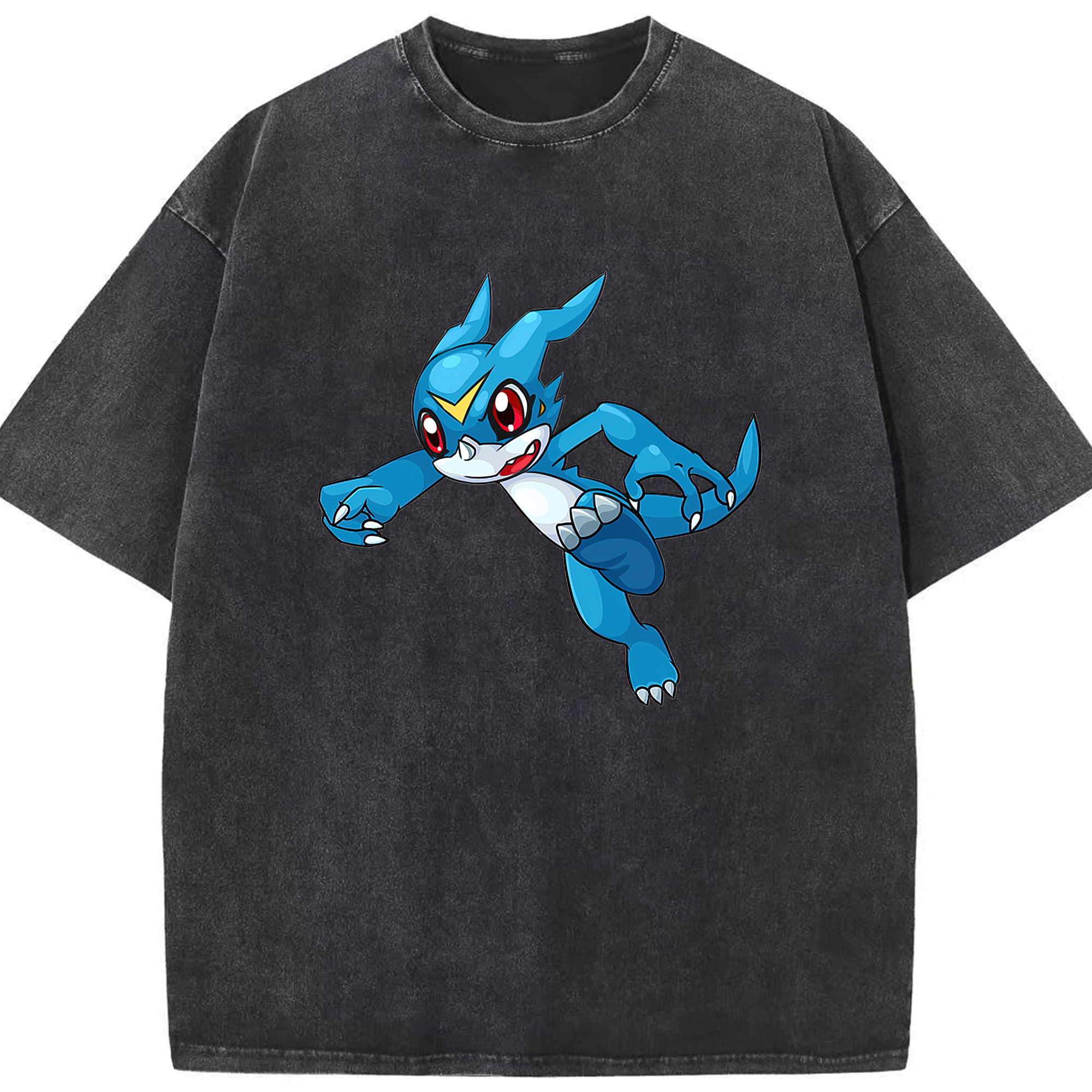 （画像用） Digimon デジタルモンスター/デジモン 綿100% ヴィンテージ風 半袖Tシャツ（フロントプリント）