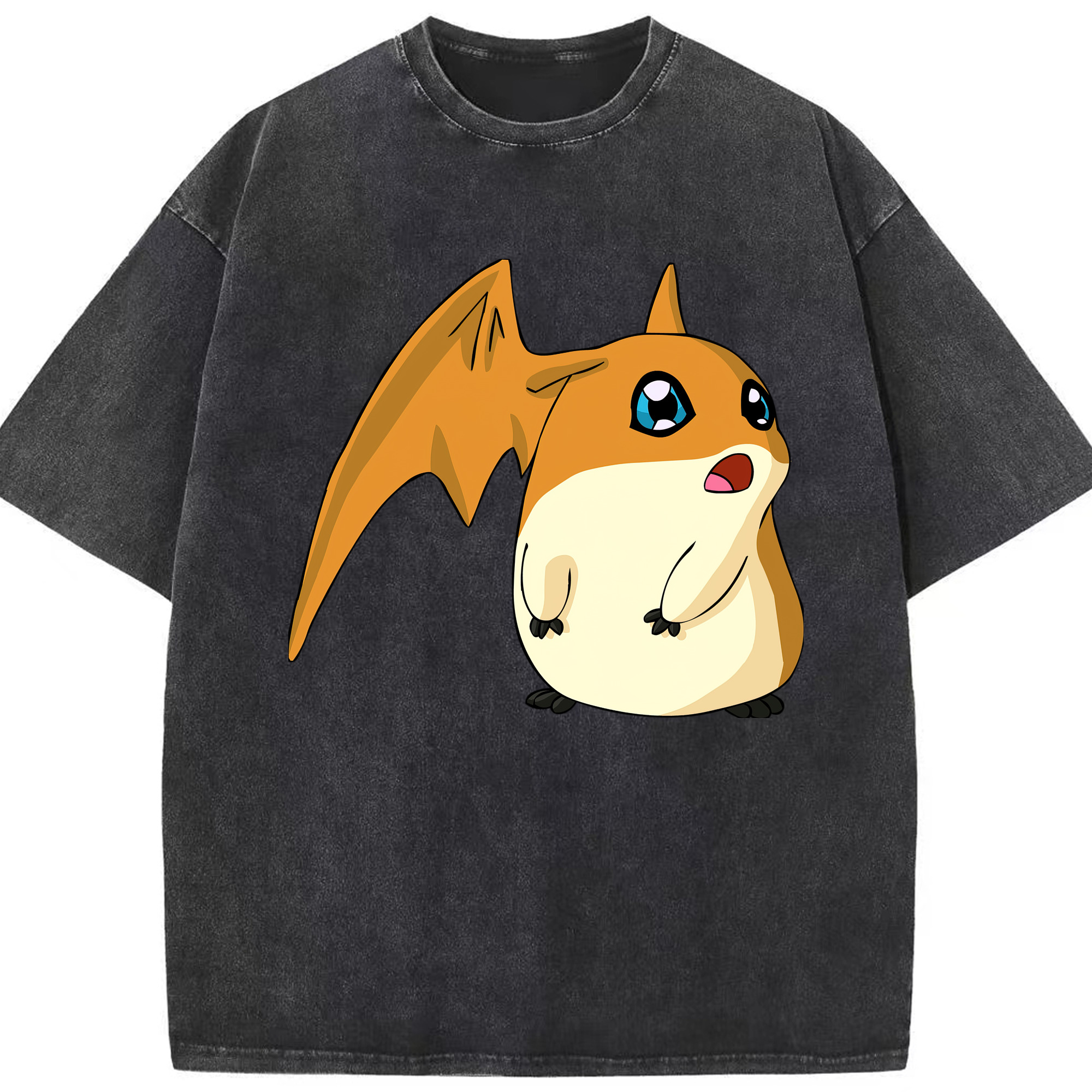 （画像用） Digimon デジタルモンスター/デジモン 綿100% ヴィンテージ風 半袖Tシャツ（フロントプリント）