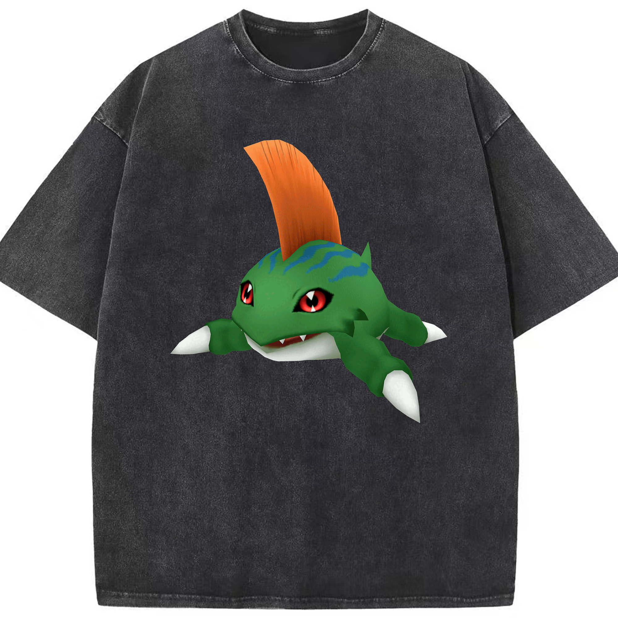 （画像用） Digimon デジタルモンスター/デジモン 綿100% ヴィンテージ風 半袖Tシャツ（フロントプリント）