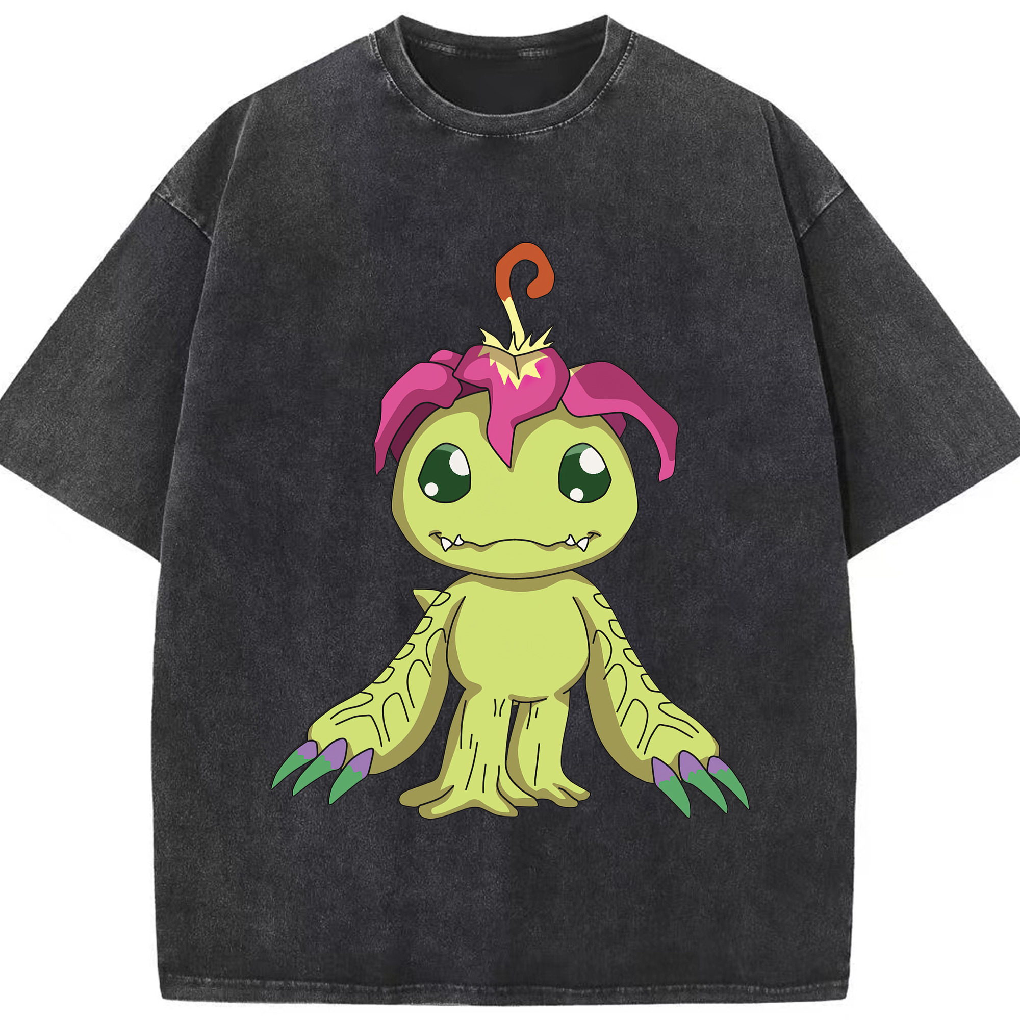（画像用） Digimon デジタルモンスター/デジモン 綿100% ヴィンテージ風 半袖Tシャツ（フロントプリント）