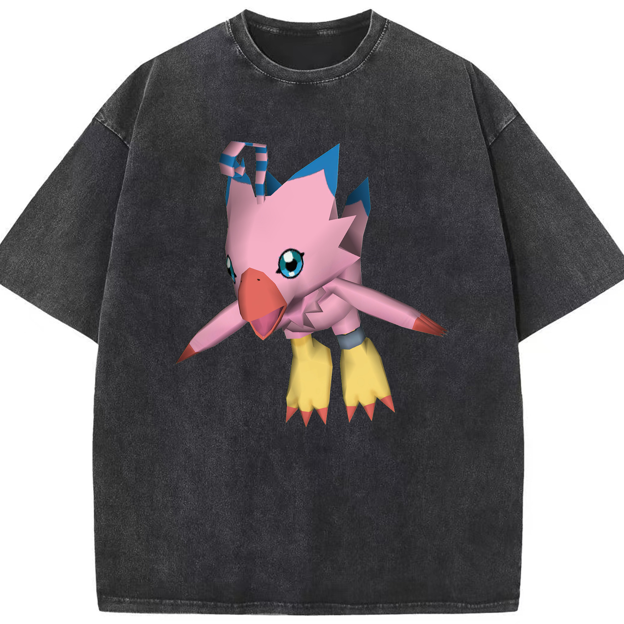 （画像用） Digimon デジタルモンスター/デジモン 綿100% ヴィンテージ風 半袖Tシャツ（フロントプリント）