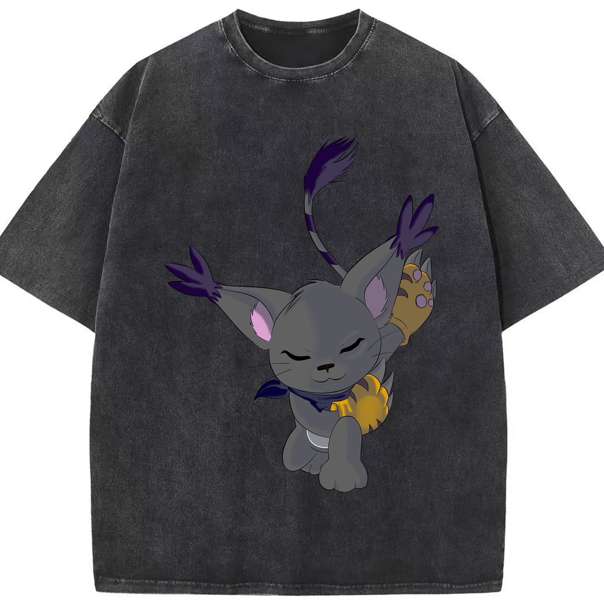 （画像用） Digimon デジタルモンスター/デジモン 綿100% ヴィンテージ風 半袖Tシャツ（フロントプリント）