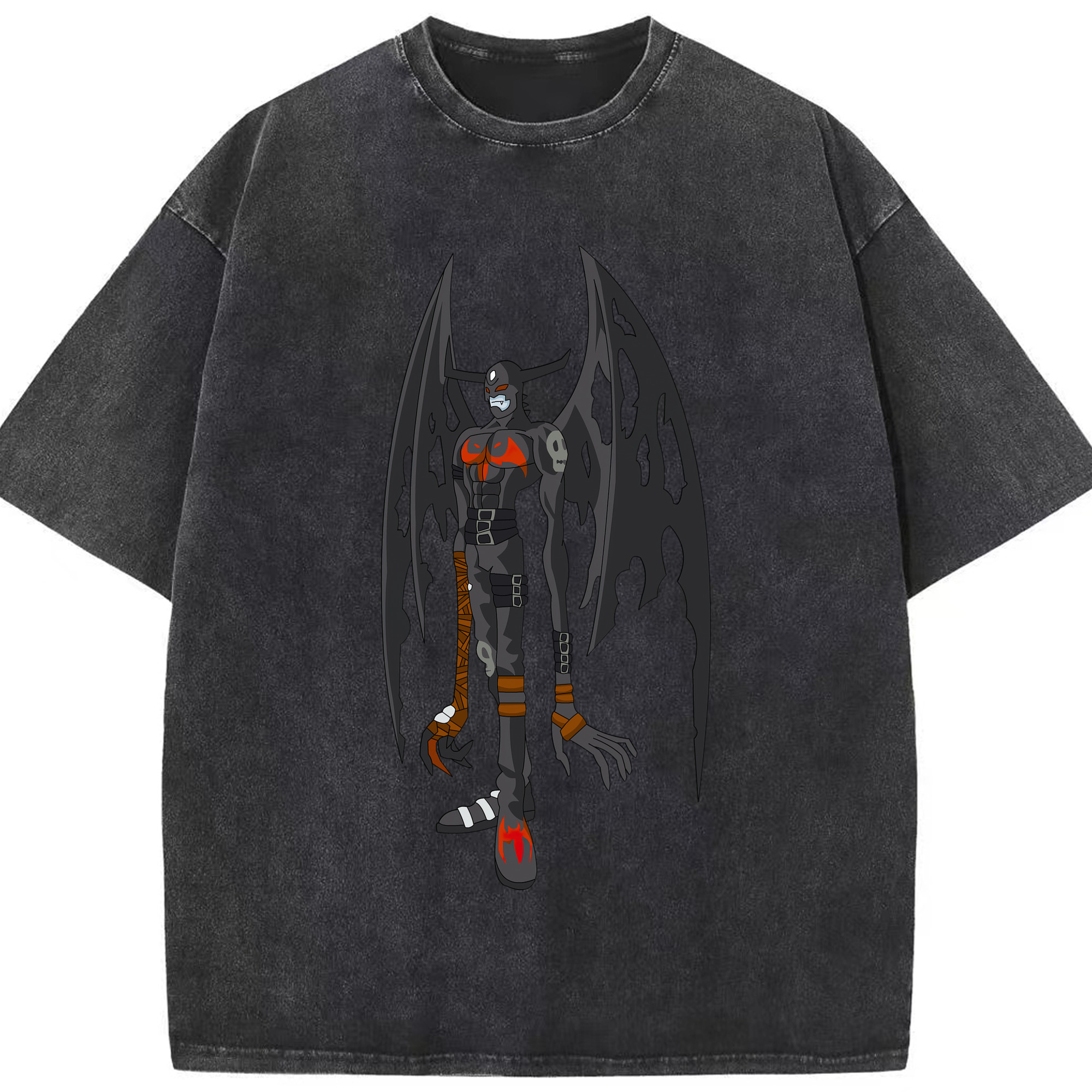 （画像用） Digimon デジタルモンスター/デジモン 綿100% ヴィンテージ風 半袖Tシャツ（フロントプリント）