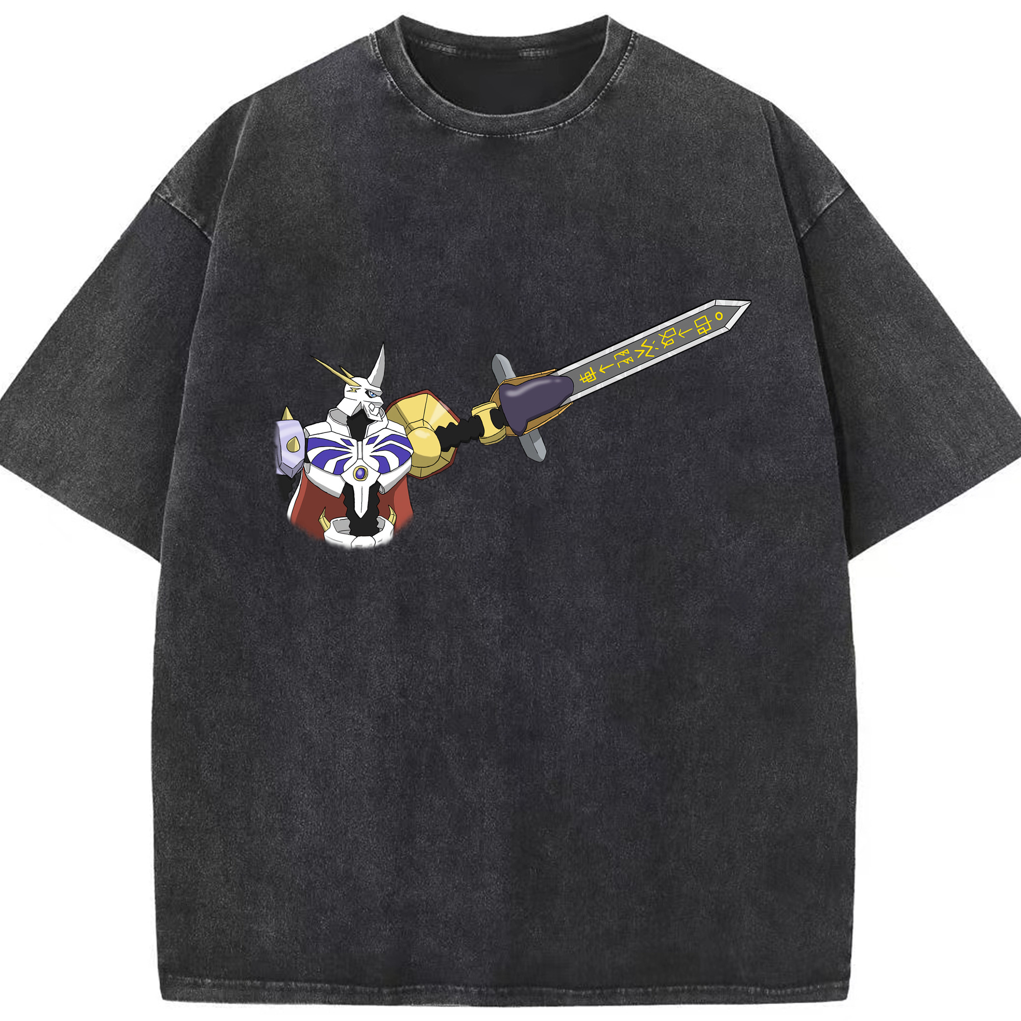 （画像用） Digimon デジタルモンスター/デジモン 綿100% ヴィンテージ風 半袖Tシャツ（フロントプリント）