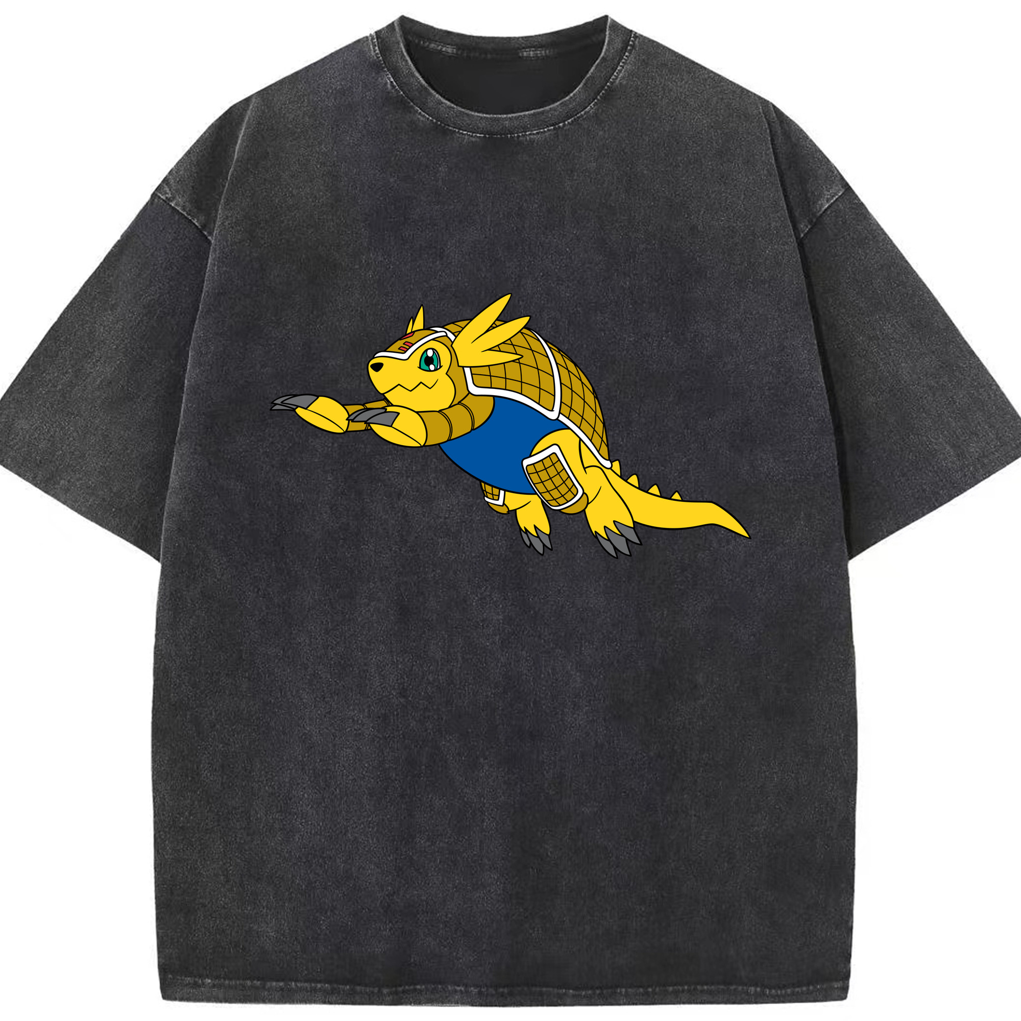 （画像用） Digimon デジタルモンスター/デジモン 綿100% ヴィンテージ風 半袖Tシャツ（フロントプリント）