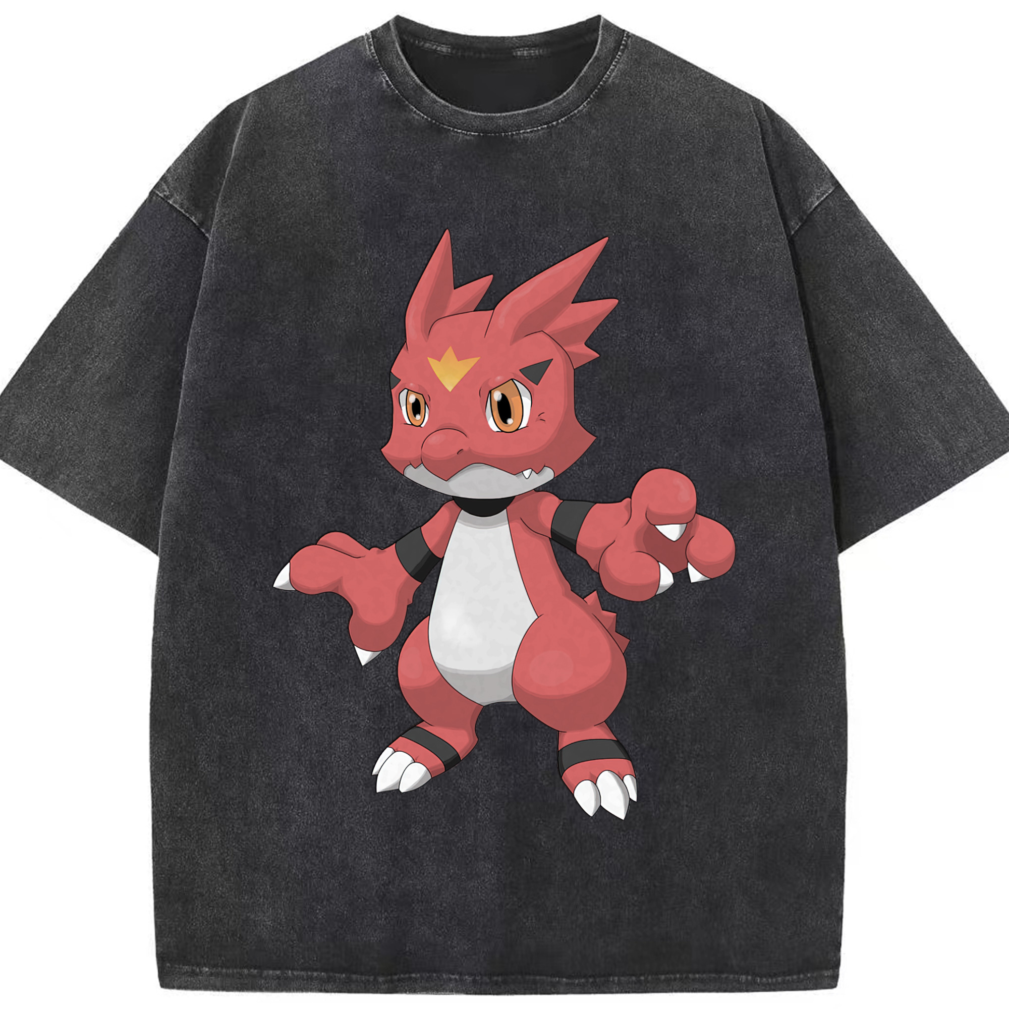 （画像用） Digimon デジタルモンスター/デジモン 綿100% ヴィンテージ風 半袖Tシャツ（フロントプリント）