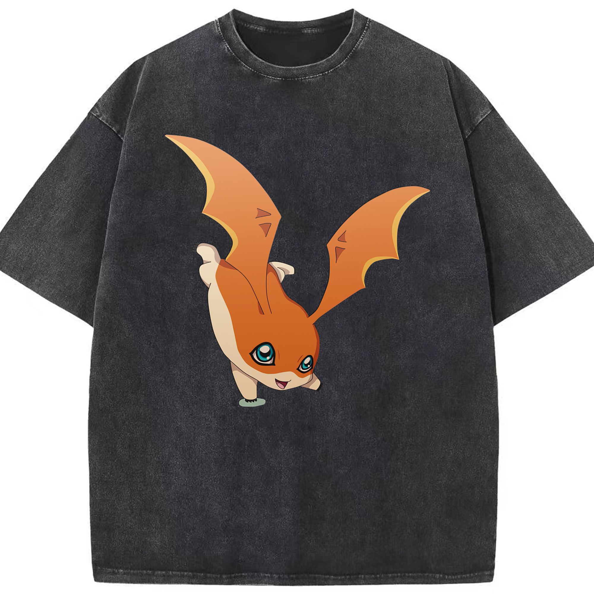 （画像用） Digimon デジタルモンスター/デジモン 綿100% ヴィンテージ風 半袖Tシャツ（フロントプリント）