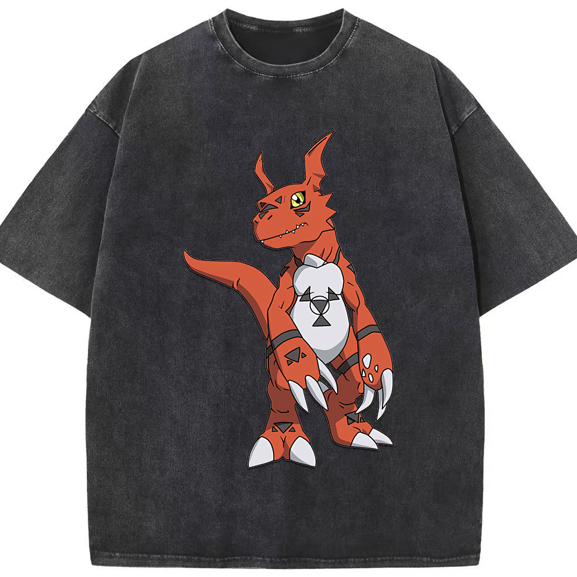 （画像用） Digimon デジタルモンスター/デジモン 綿100% ヴィンテージ風 半袖Tシャツ（フロントプリント）