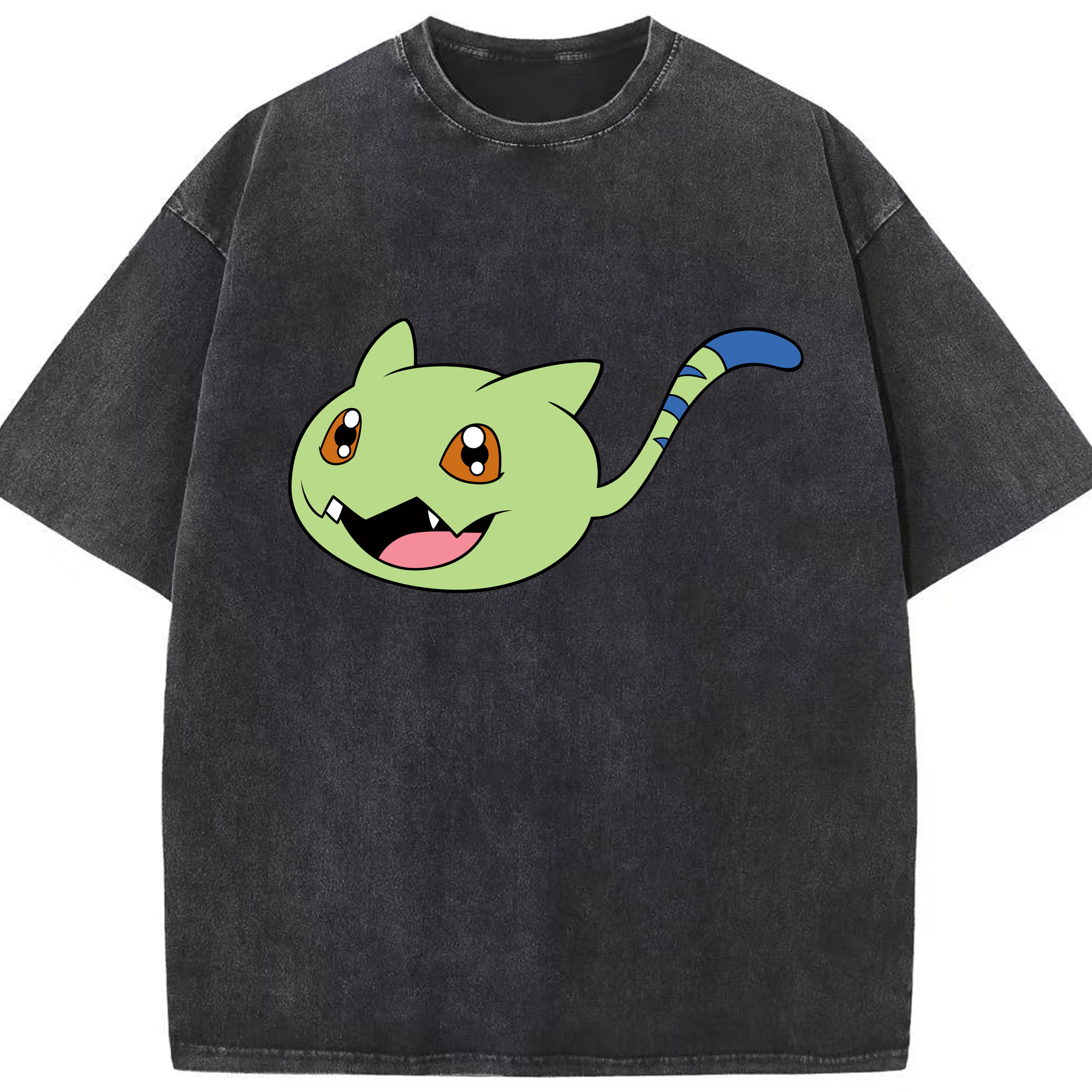 （画像用） Digimon デジタルモンスター/デジモン 綿100% ヴィンテージ風 半袖Tシャツ（フロントプリント）