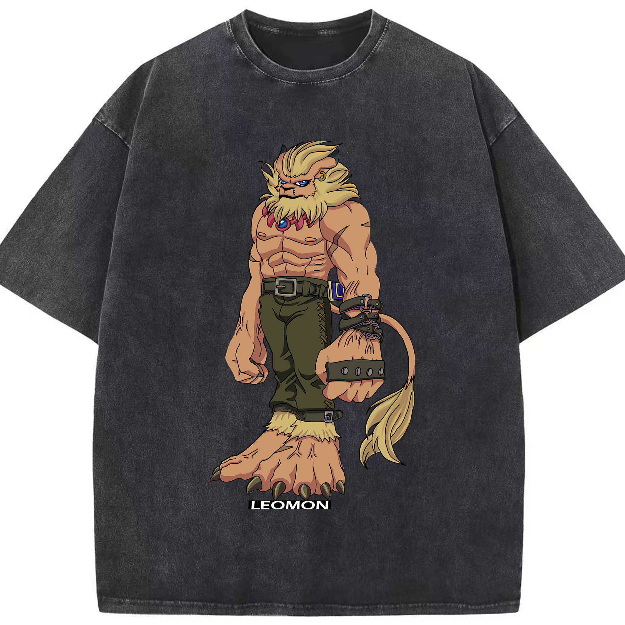 （画像用） Digimon デジタルモンスター/デジモン 綿100% ヴィンテージ風 半袖Tシャツ（フロントプリント）