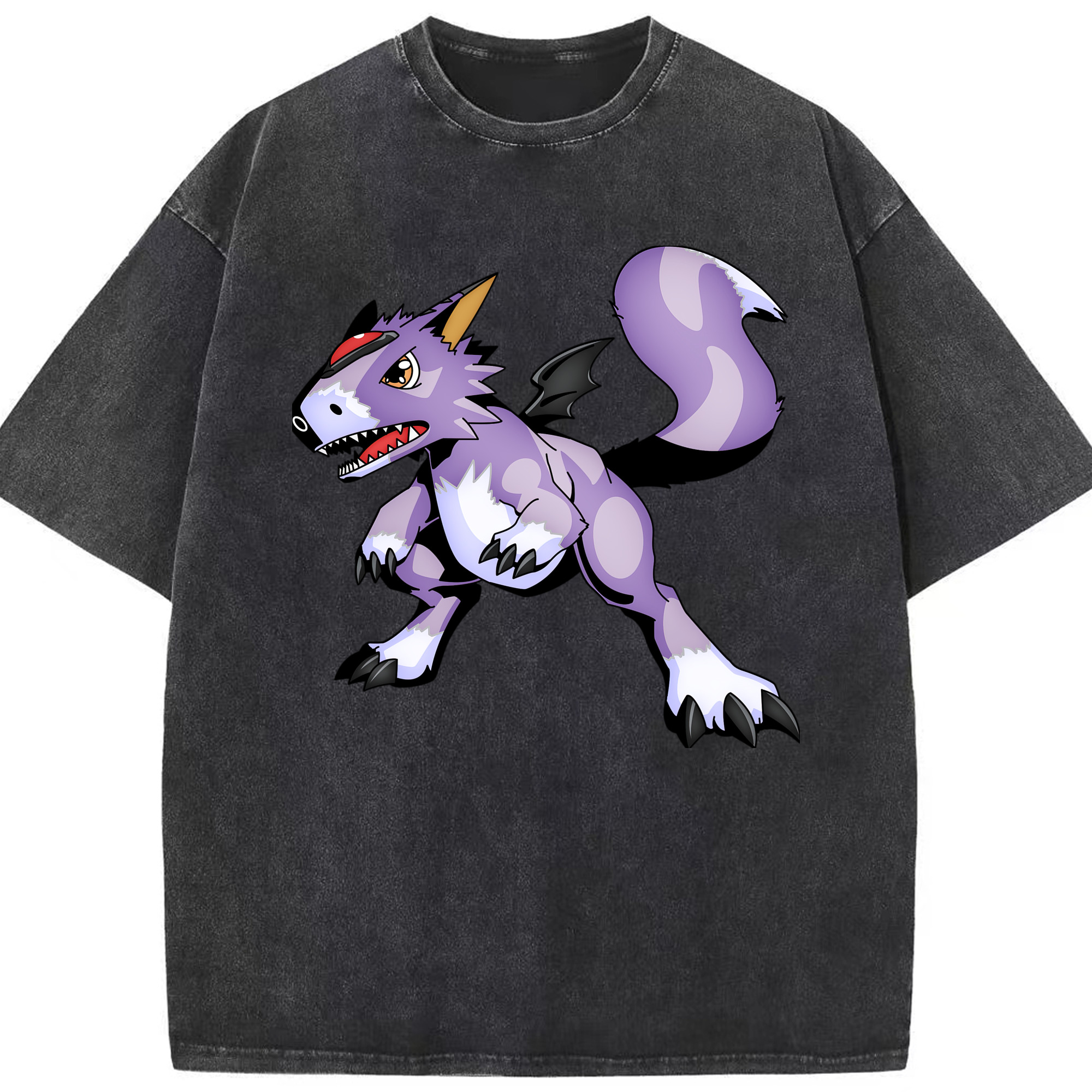 （画像用） Digimon デジタルモンスター/デジモン 綿100% ヴィンテージ風 半袖Tシャツ（フロントプリント）