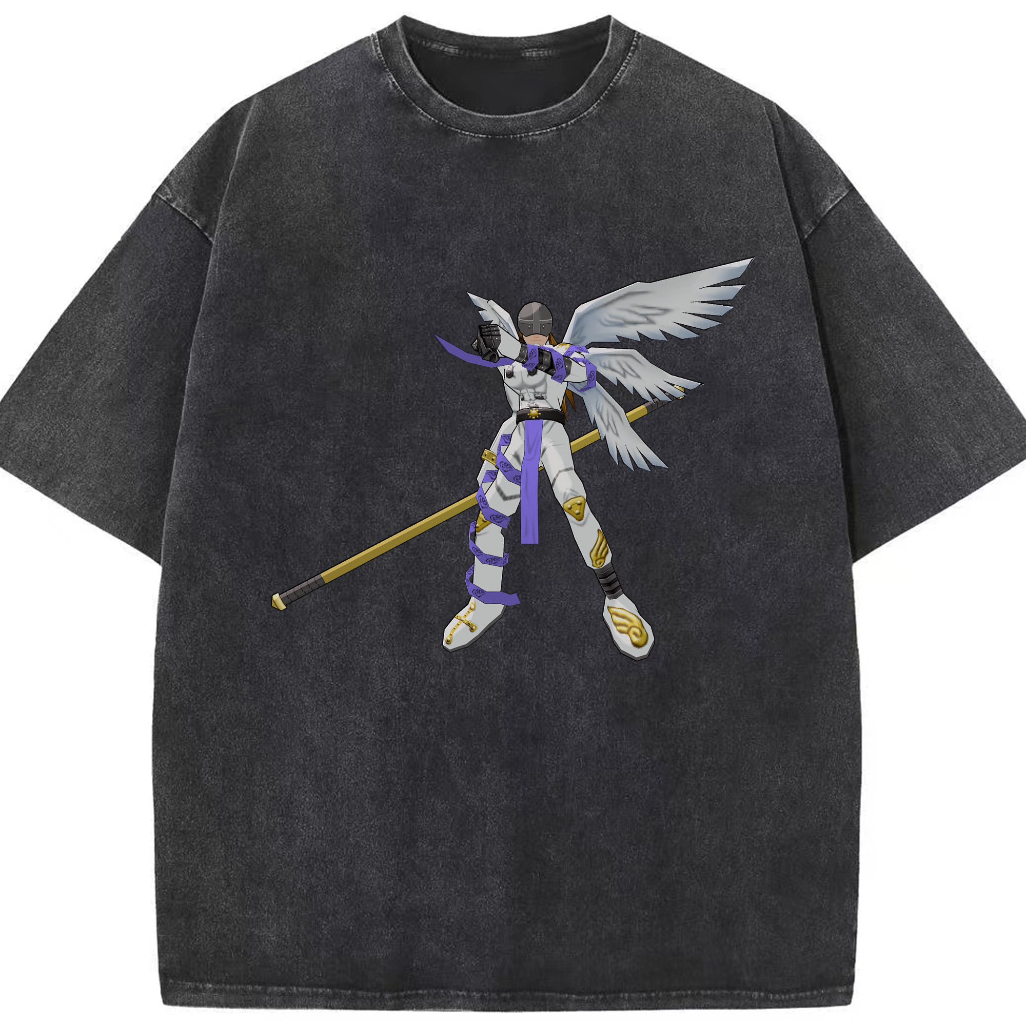 （画像用） Digimon デジタルモンスター/デジモン 綿100% ヴィンテージ風 半袖Tシャツ（フロントプリント）