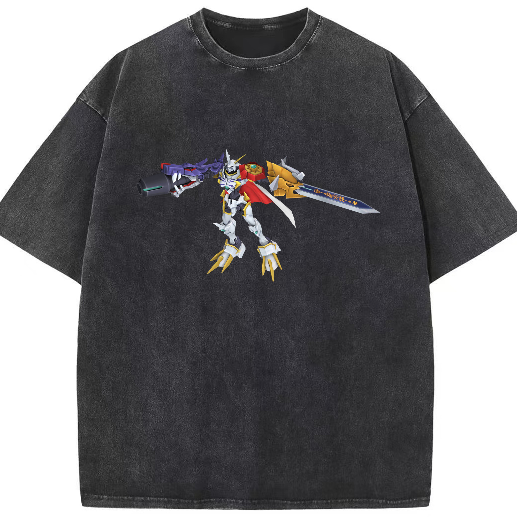 （画像用） Digimon デジタルモンスター/デジモン 綿100% ヴィンテージ風 半袖Tシャツ（フロントプリント）