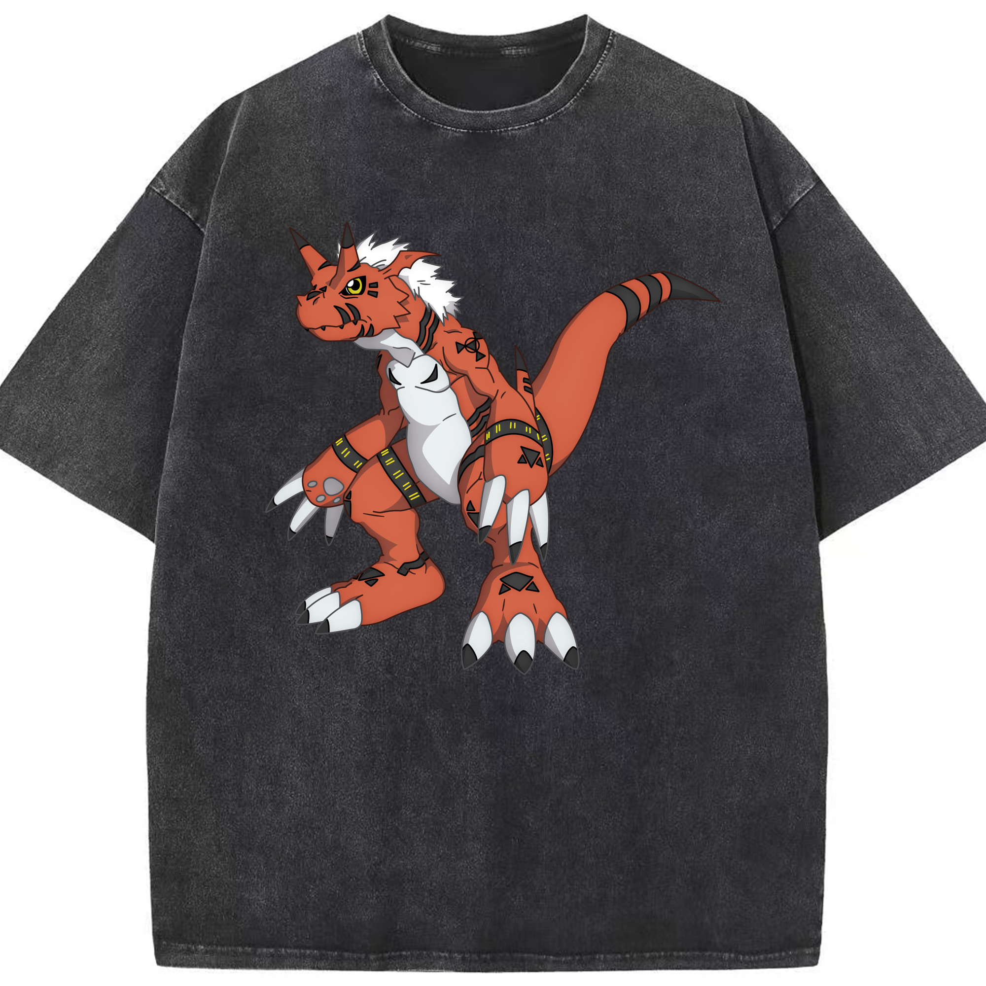 （画像用） Digimon デジタルモンスター/デジモン 綿100% ヴィンテージ風 半袖Tシャツ（フロントプリント）