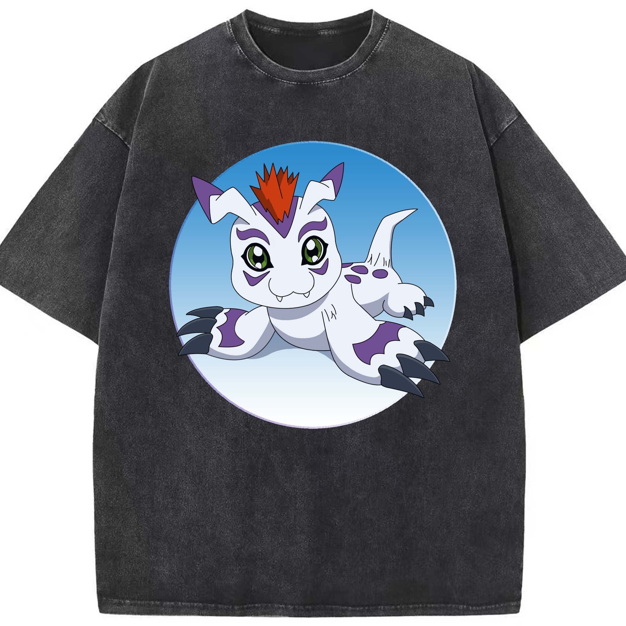 （画像用） Digimon デジタルモンスター/デジモン 綿100% ヴィンテージ風 半袖Tシャツ（フロントプリント）