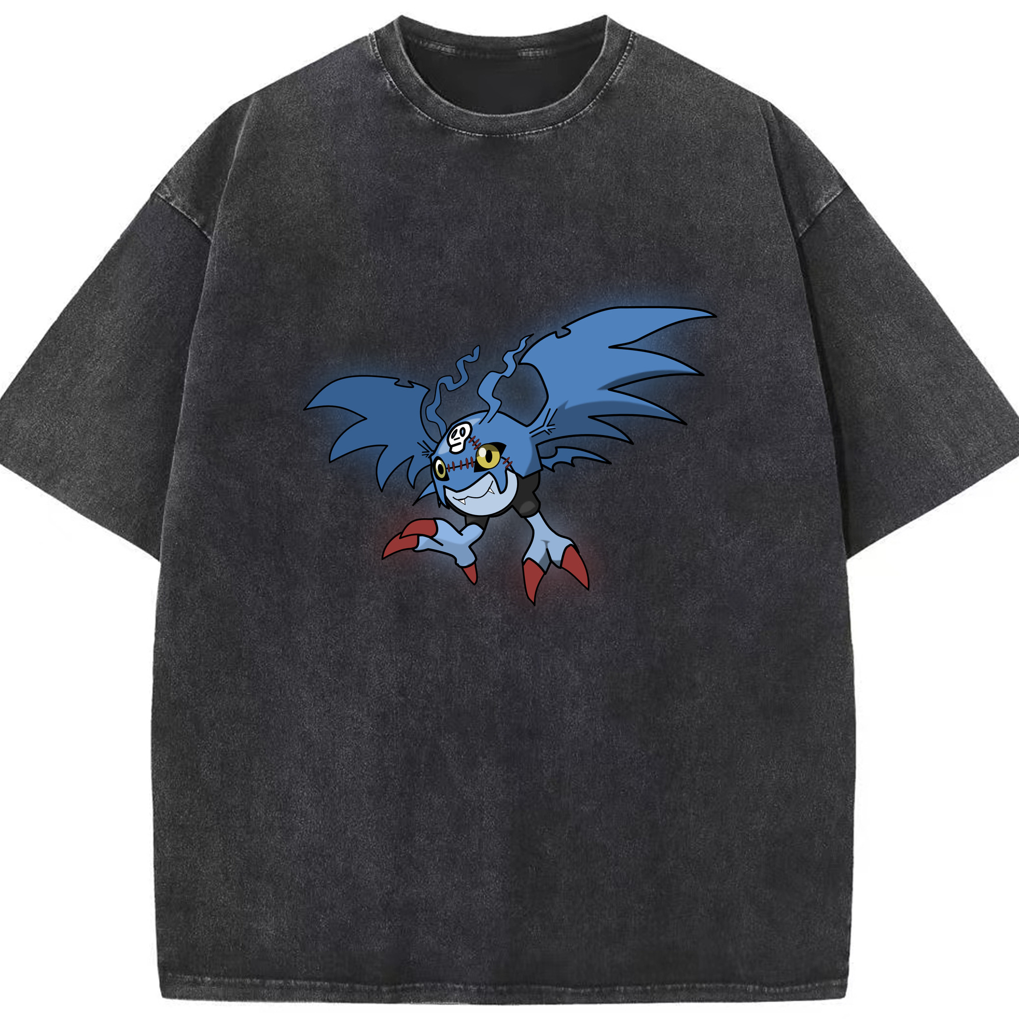 （画像用） Digimon デジタルモンスター/デジモン 綿100% ヴィンテージ風 半袖Tシャツ（フロントプリント）