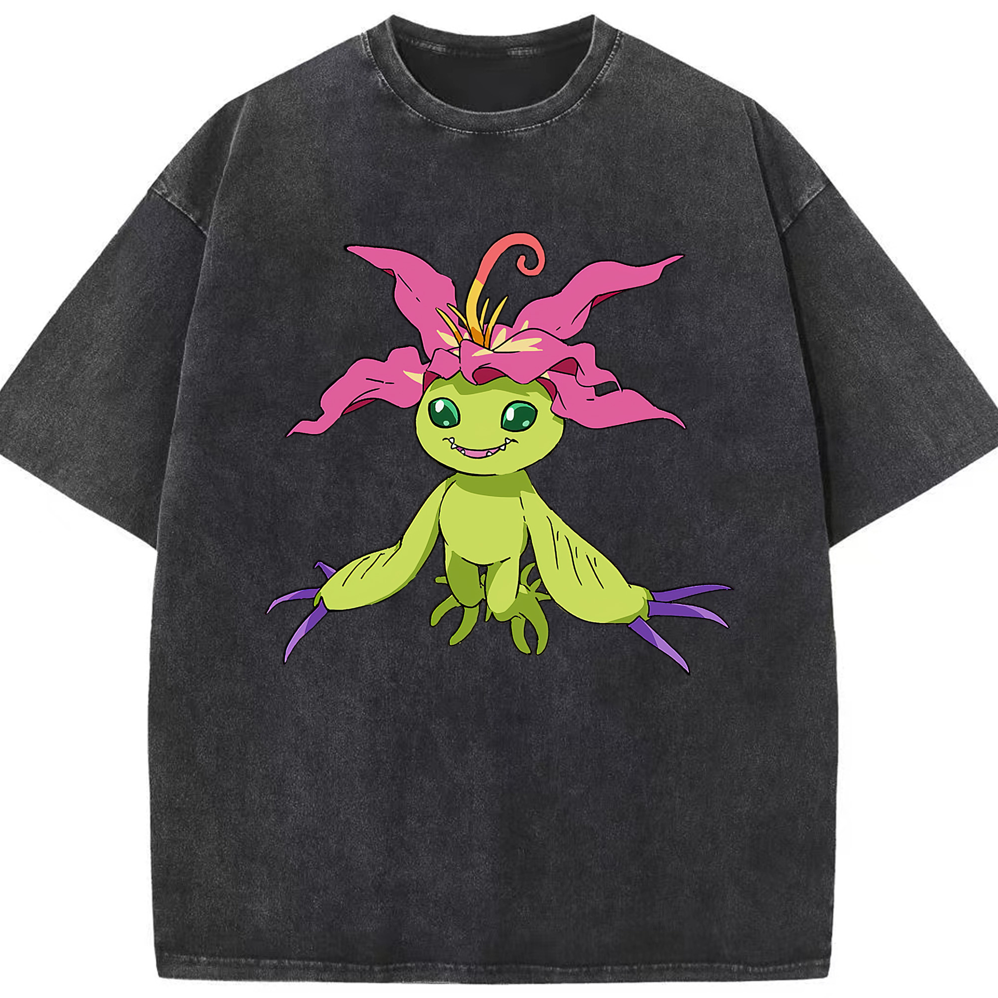 （画像用） Digimon デジタルモンスター/デジモン 綿100% ヴィンテージ風 半袖Tシャツ（フロントプリント）
