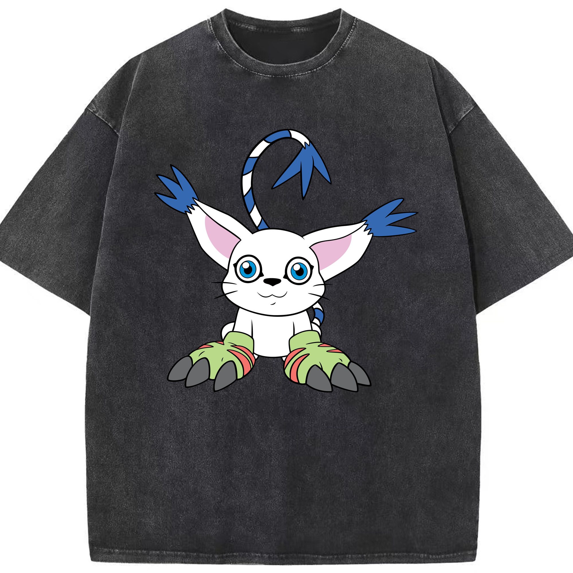 （画像用） Digimon デジタルモンスター/デジモン 綿100% ヴィンテージ風 半袖Tシャツ（フロントプリント）
