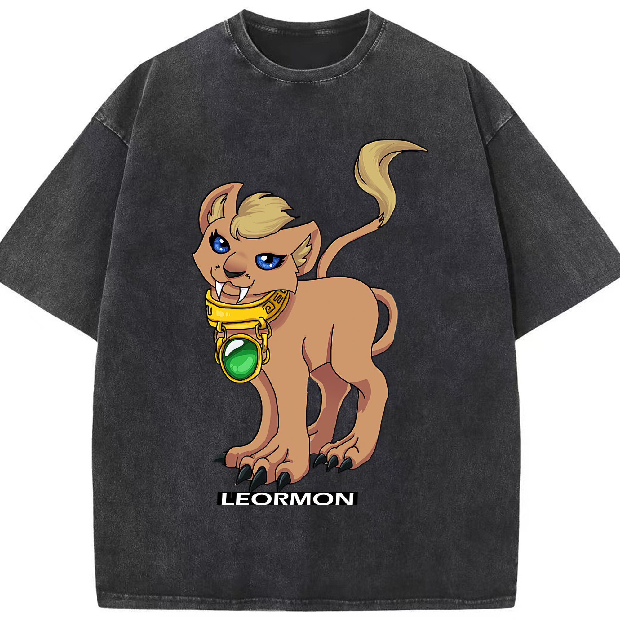 （画像用） Digimon デジタルモンスター/デジモン 綿100% ヴィンテージ風 半袖Tシャツ（フロントプリント）