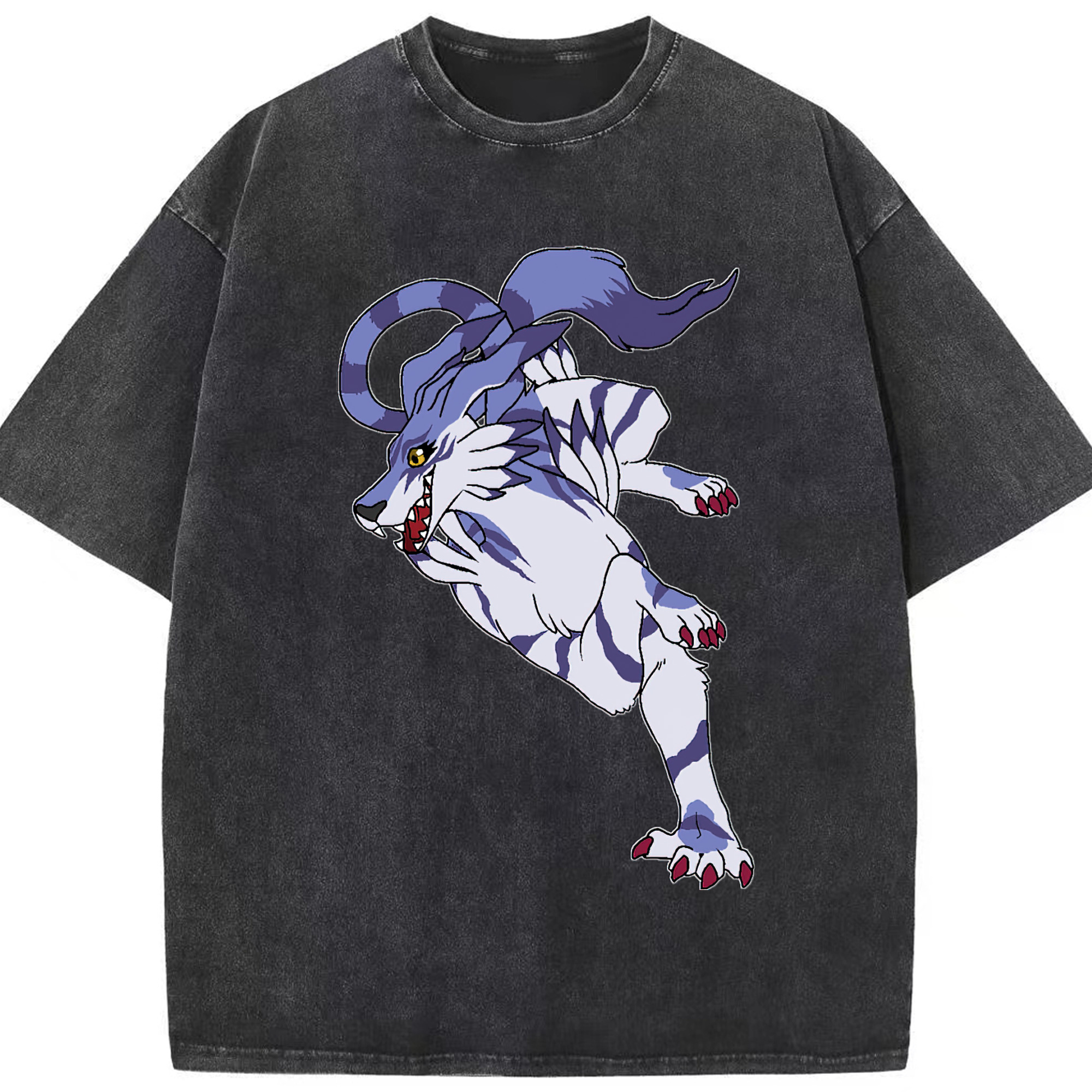 （画像用） Digimon デジタルモンスター/デジモン 綿100% ヴィンテージ風 半袖Tシャツ（フロントプリント）