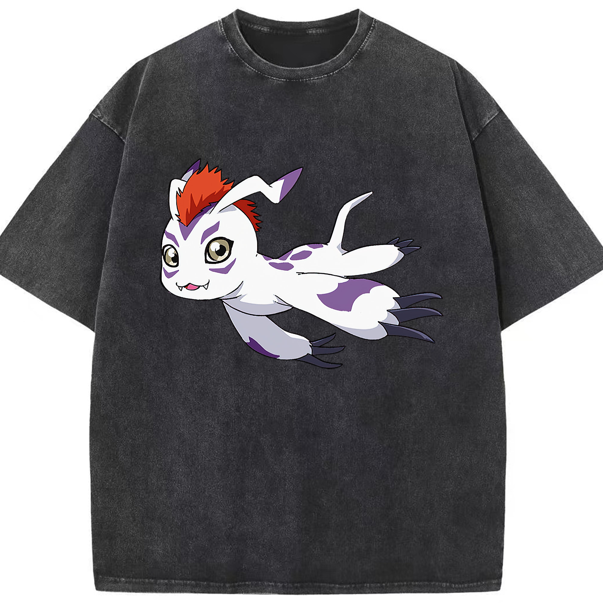 （画像用） Digimon デジタルモンスター/デジモン 綿100% ヴィンテージ風 半袖Tシャツ（フロントプリント）