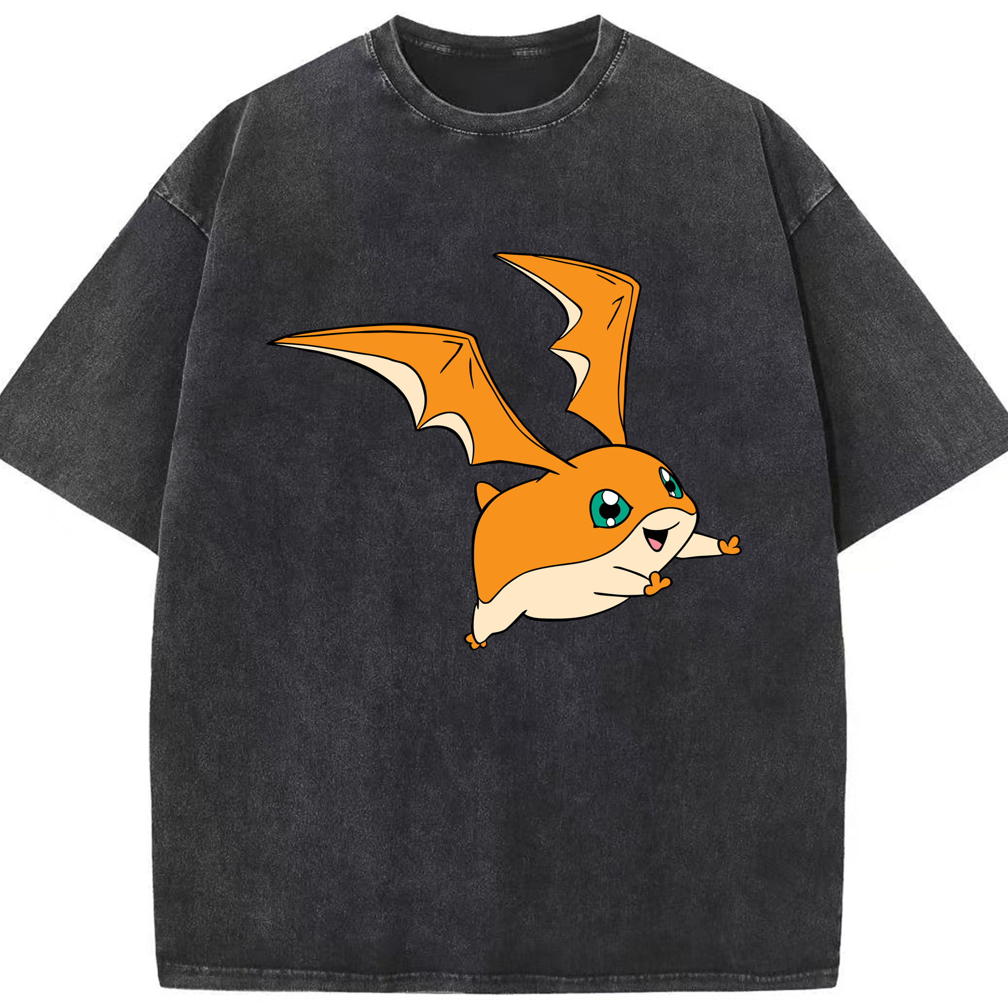（画像用） Digimon デジタルモンスター/デジモン 綿100% ヴィンテージ風 半袖Tシャツ（フロントプリント）