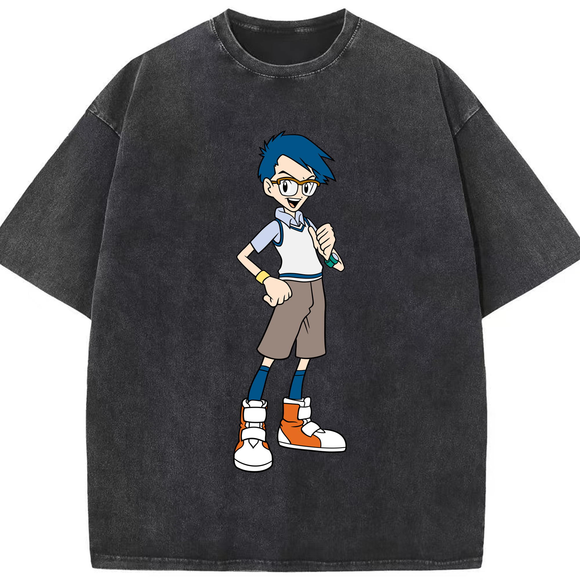 （画像用） Digimon デジタルモンスター/デジモン 綿100% ヴィンテージ風 半袖Tシャツ（フロントプリント）