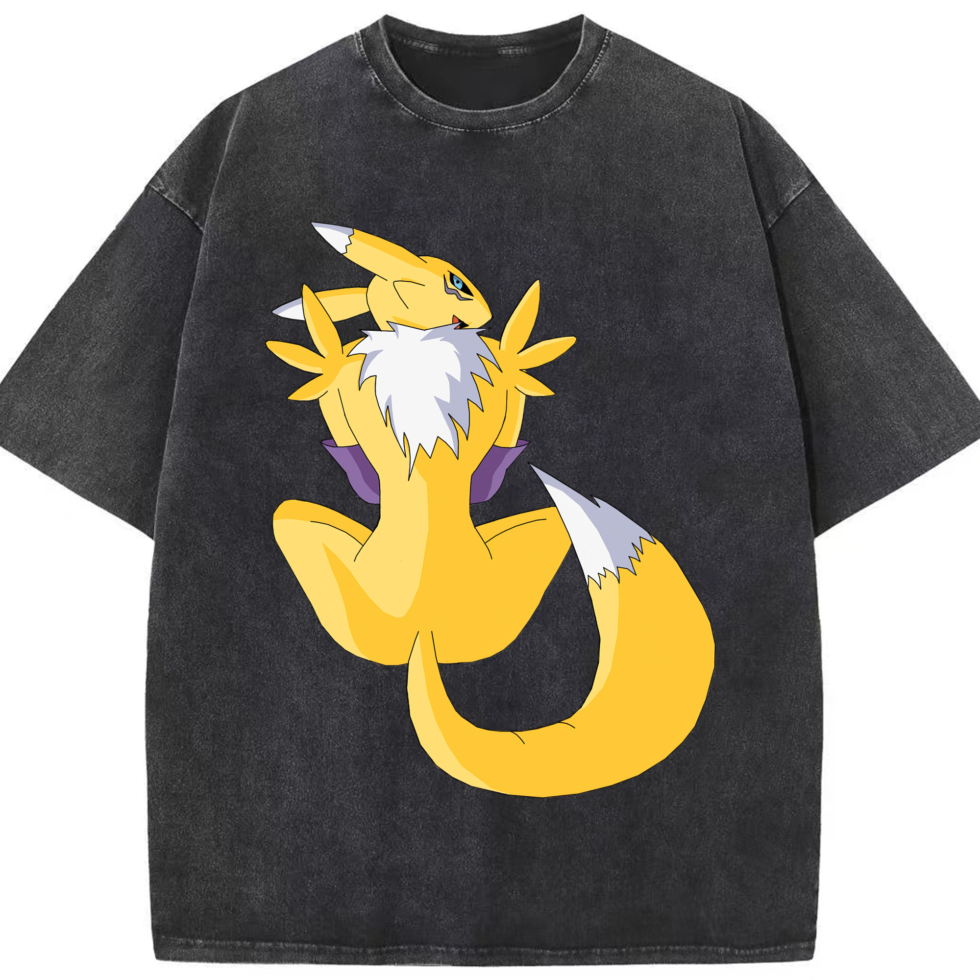 （画像用） Digimon デジタルモンスター/デジモン 綿100% ヴィンテージ風 半袖Tシャツ（フロントプリント）