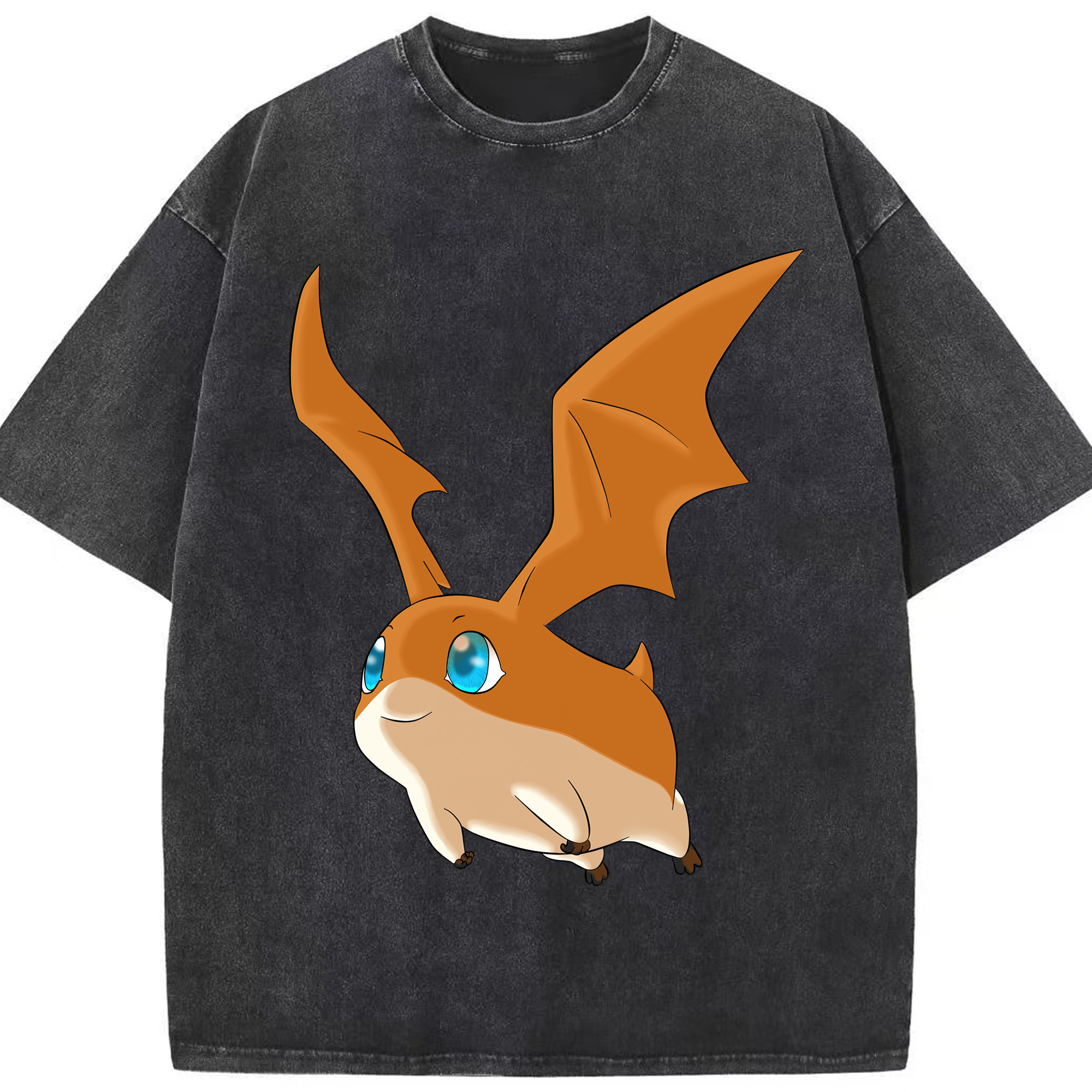 （画像用） Digimon デジタルモンスター/デジモン 綿100% ヴィンテージ風 半袖Tシャツ（フロントプリント）