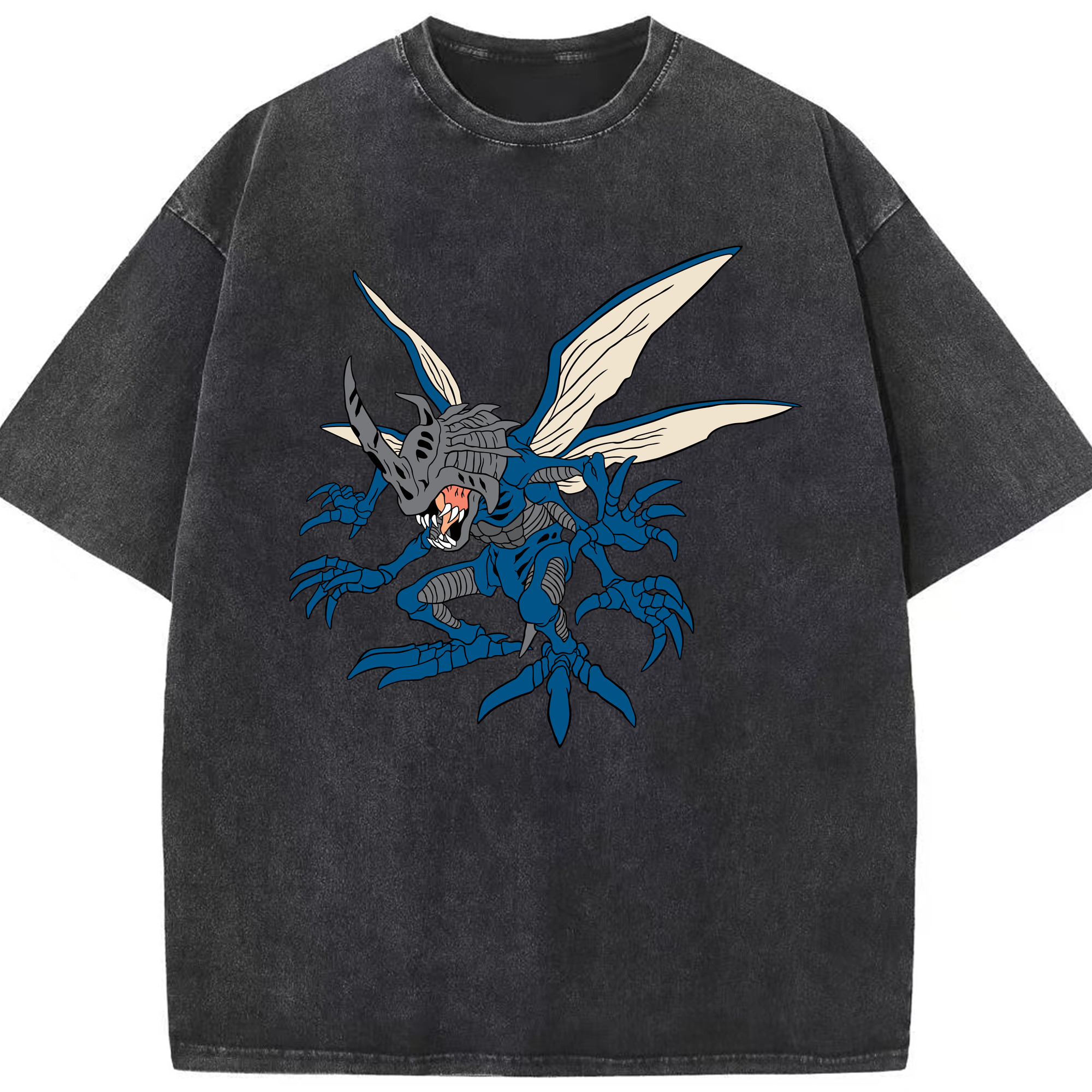 （画像用） Digimon デジタルモンスター/デジモン 綿100% ヴィンテージ風 半袖Tシャツ（フロントプリント）
