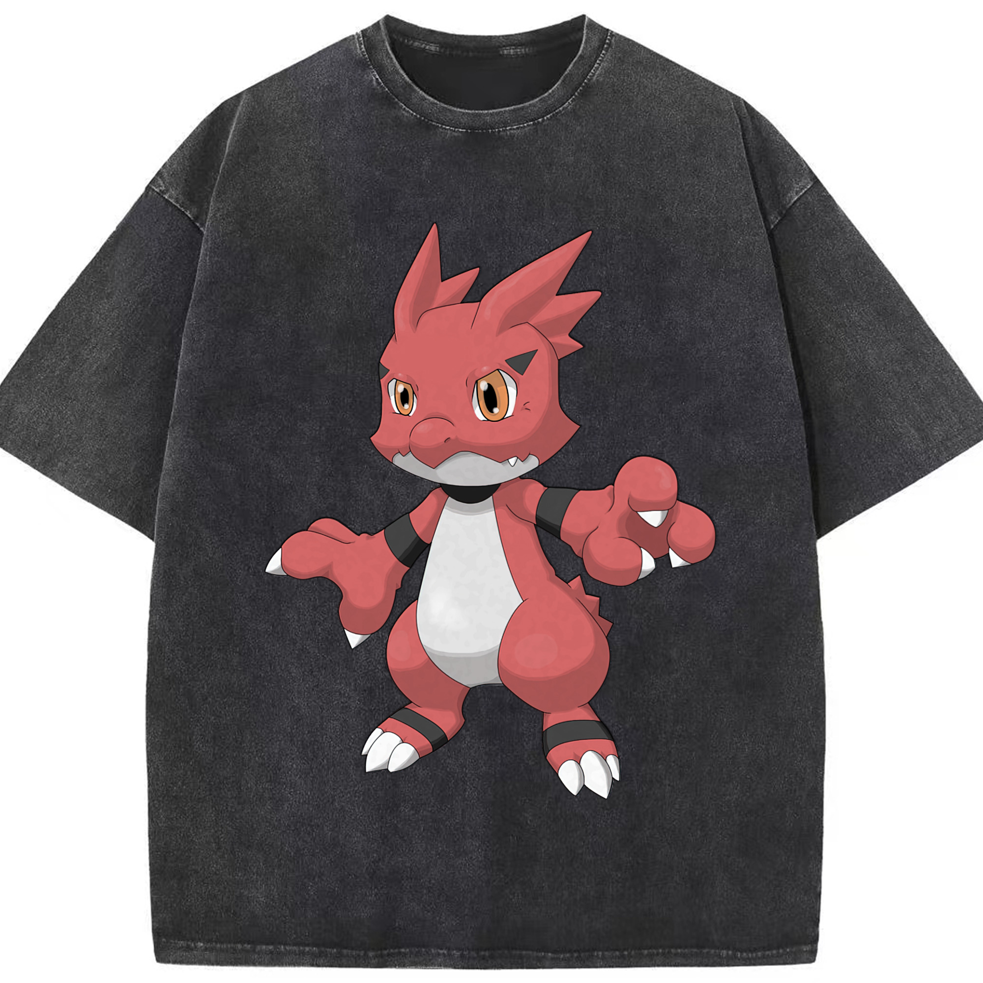 （画像用） Digimon デジタルモンスター/デジモン 綿100% ヴィンテージ風 半袖Tシャツ（フロントプリント）