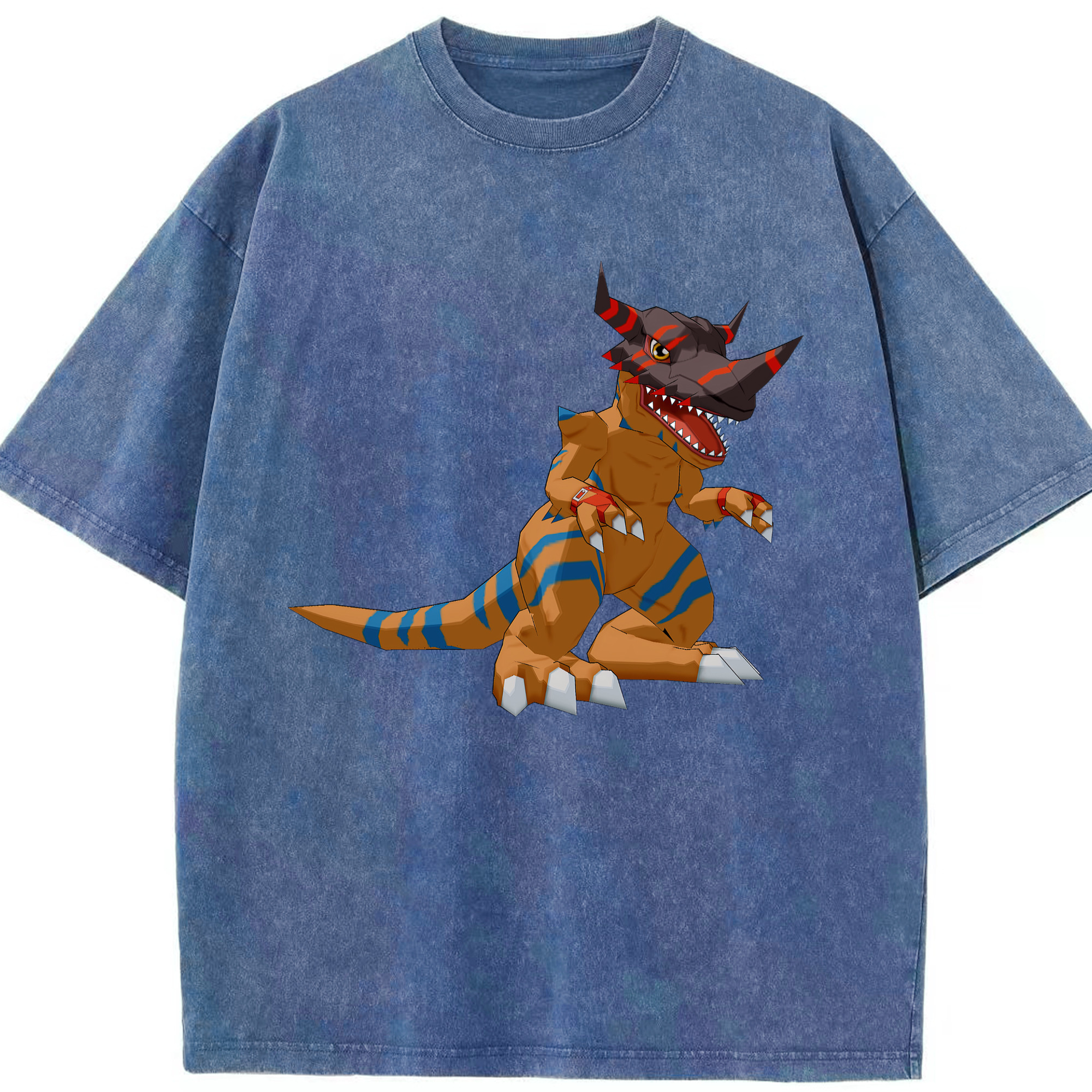 （画像用） Digimon デジタルモンスター/デジモン 綿100% ヴィンテージ風 半袖Tシャツ（フロントプリント）