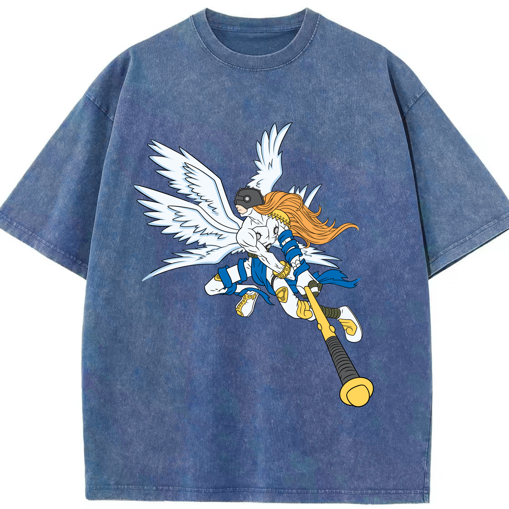（画像用） Digimon デジタルモンスター/デジモン 綿100% ヴィンテージ風 半袖Tシャツ（フロントプリント）