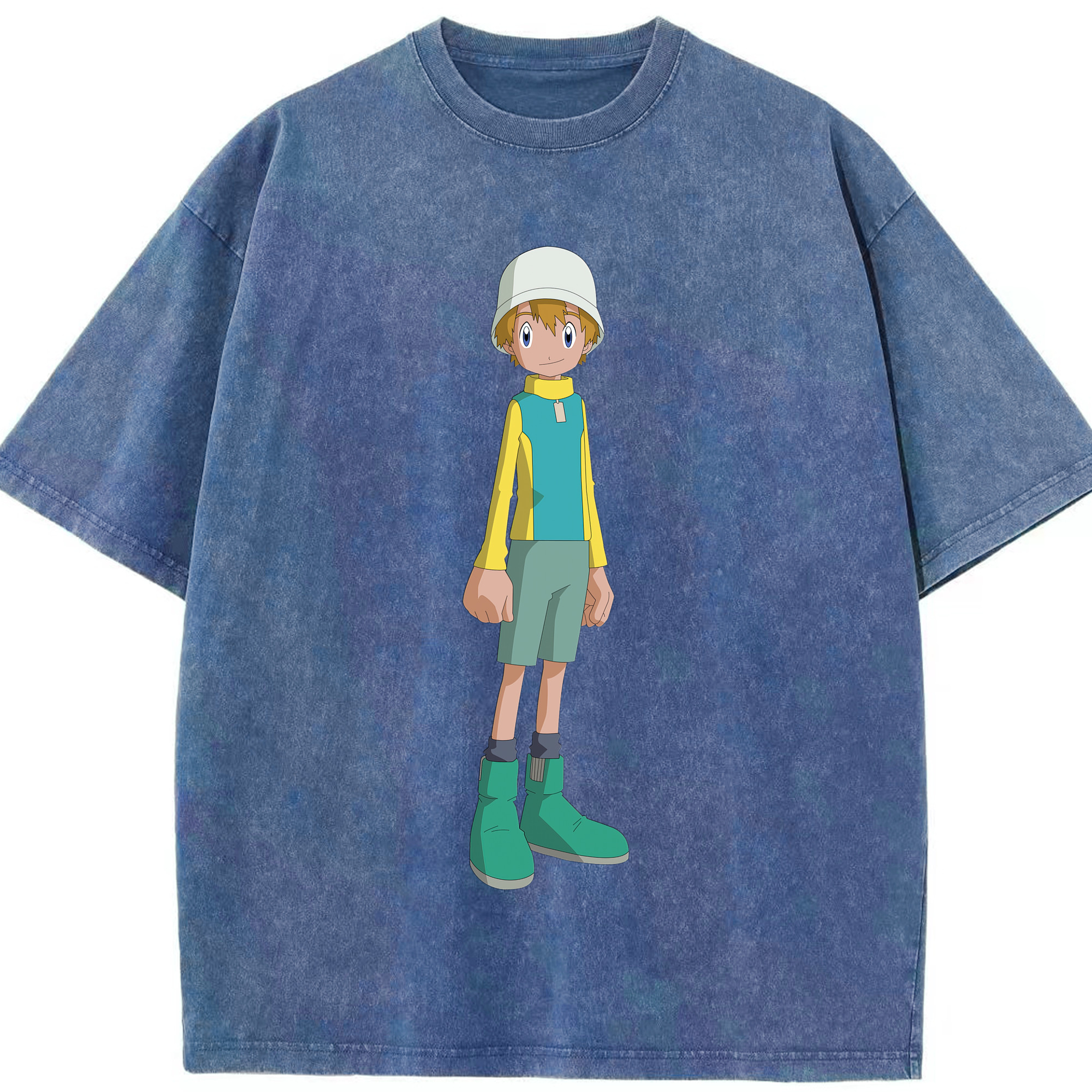 （画像用） Digimon デジタルモンスター/デジモン 綿100% ヴィンテージ風 半袖Tシャツ（フロントプリント）