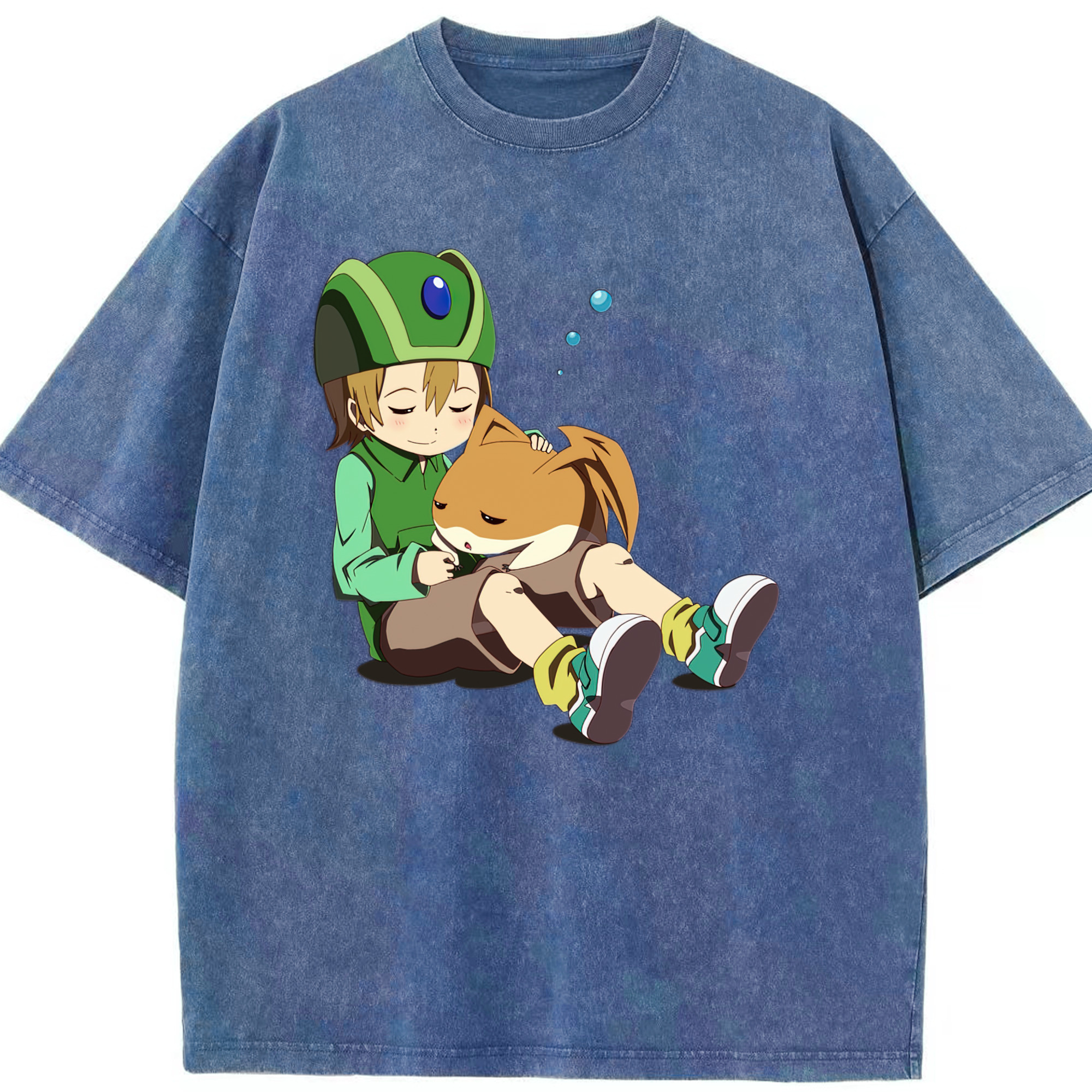 （画像用） Digimon デジタルモンスター/デジモン 綿100% ヴィンテージ風 半袖Tシャツ（フロントプリント）