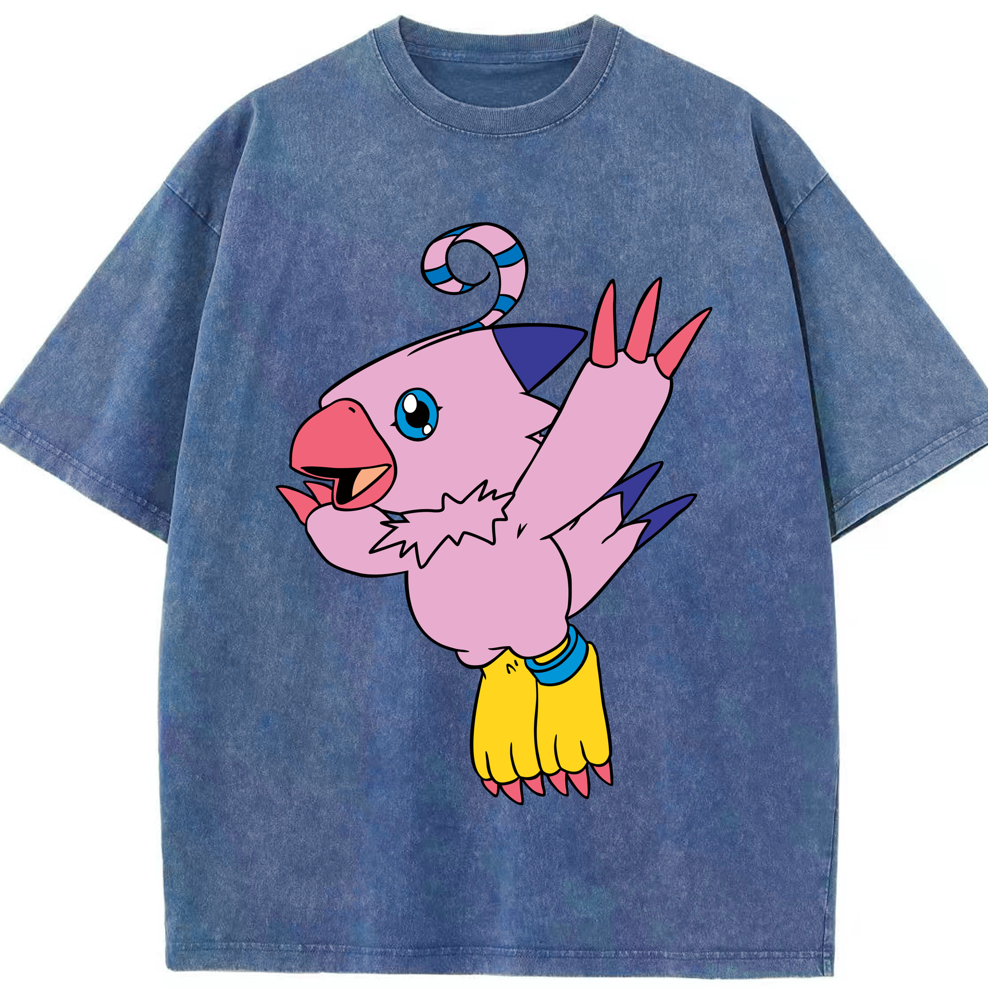 （画像用） Digimon デジタルモンスター/デジモン 綿100% ヴィンテージ風 半袖Tシャツ（フロントプリント）
