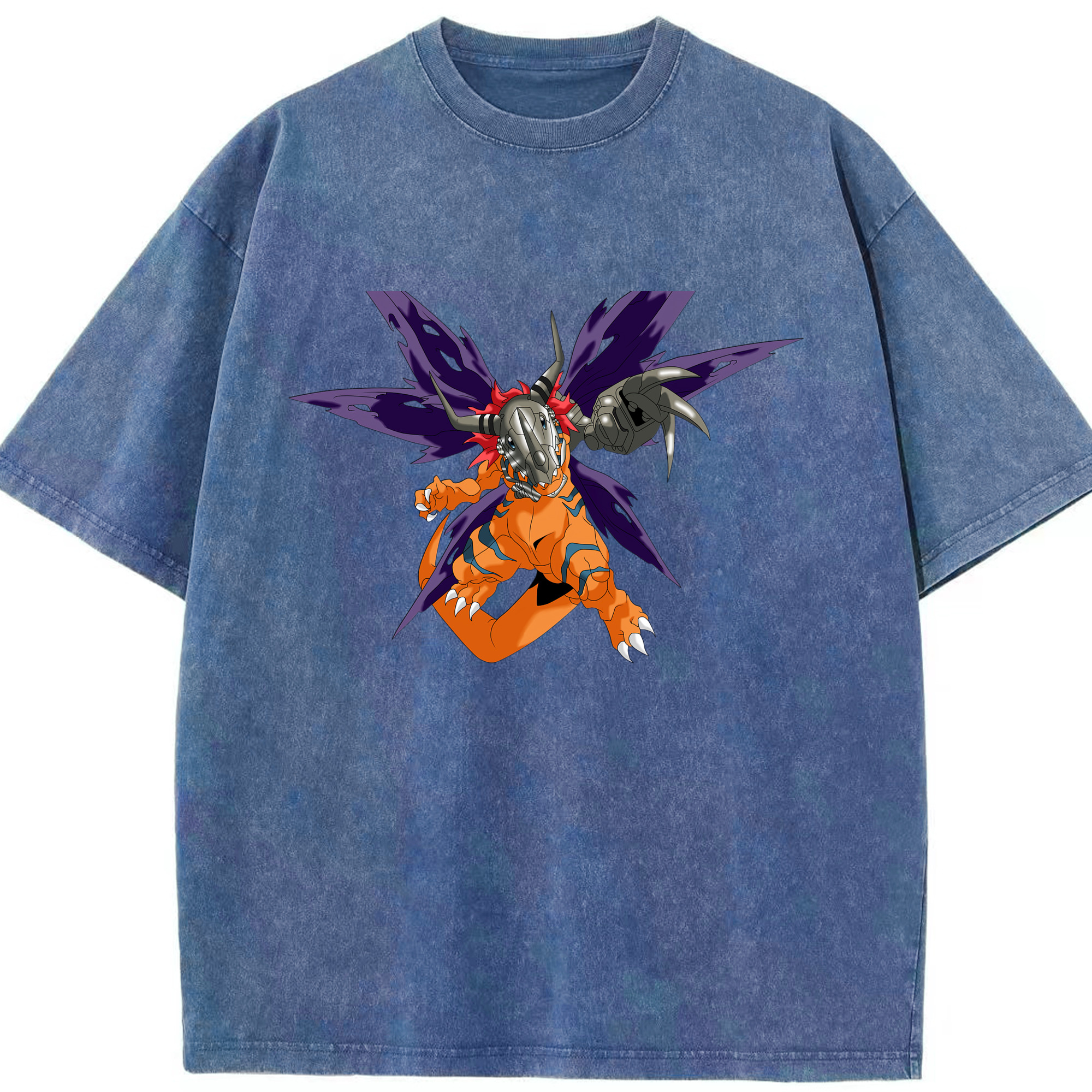 （画像用） Digimon デジタルモンスター/デジモン 綿100% ヴィンテージ風 半袖Tシャツ（フロントプリント）
